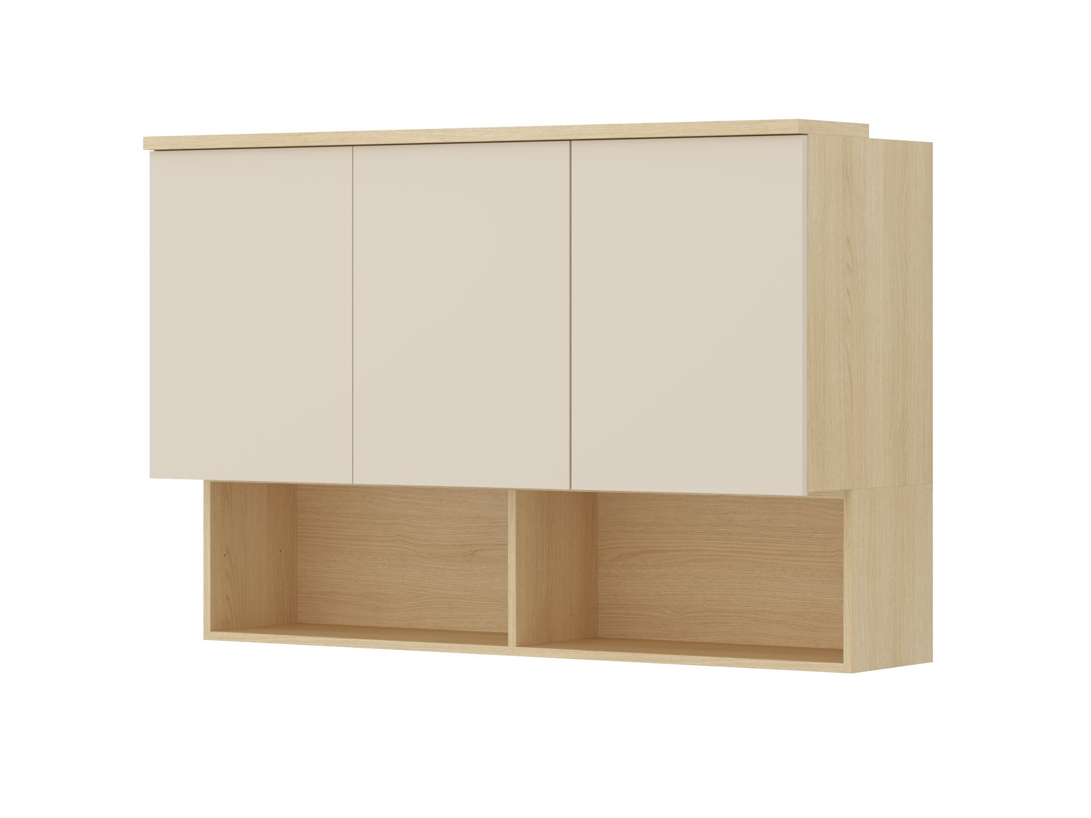 Armario de pared Nolcala 104 (Roble + Beige)