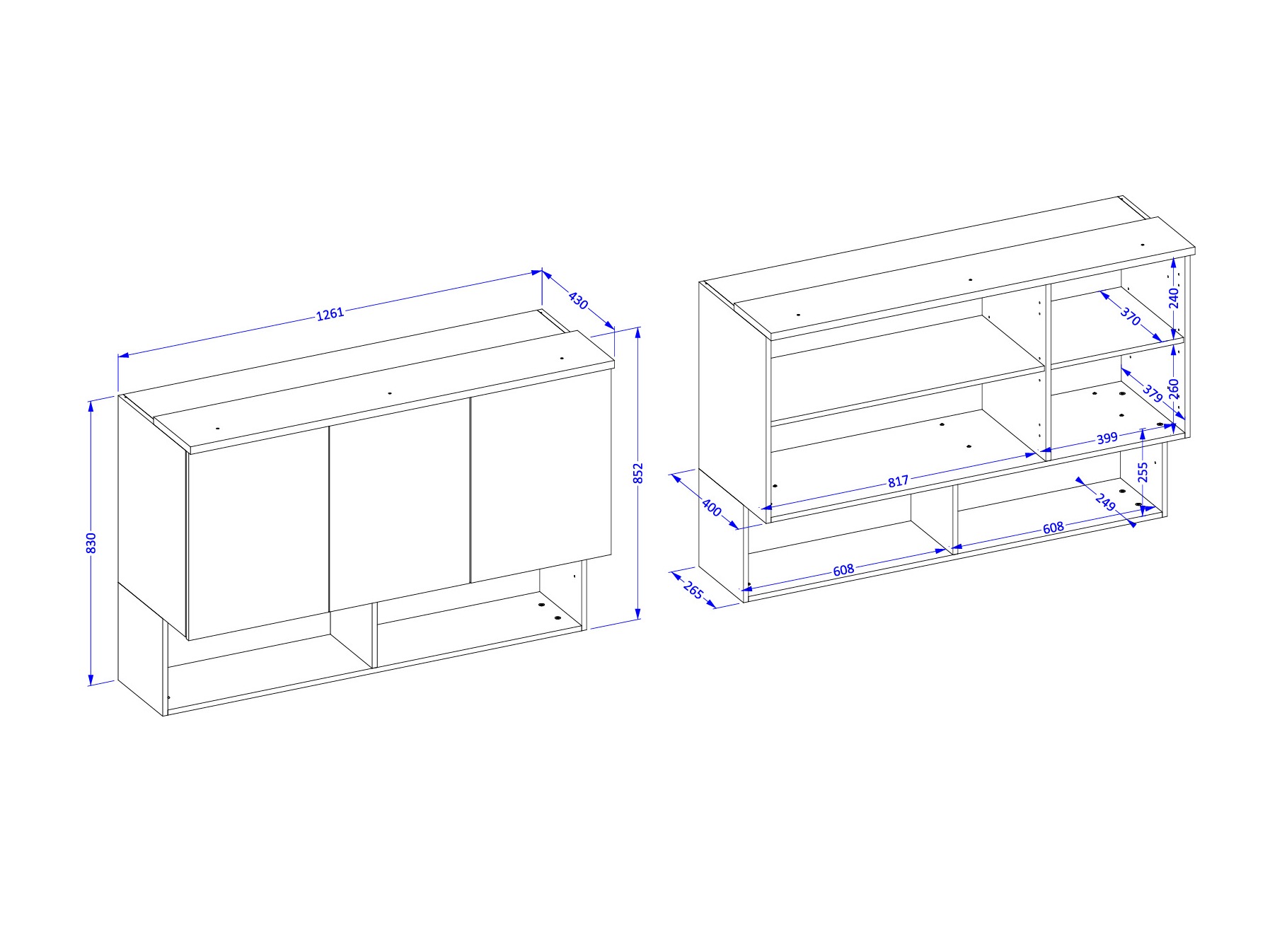 Armario de pared Nolcala 104 (Roble + Beige)