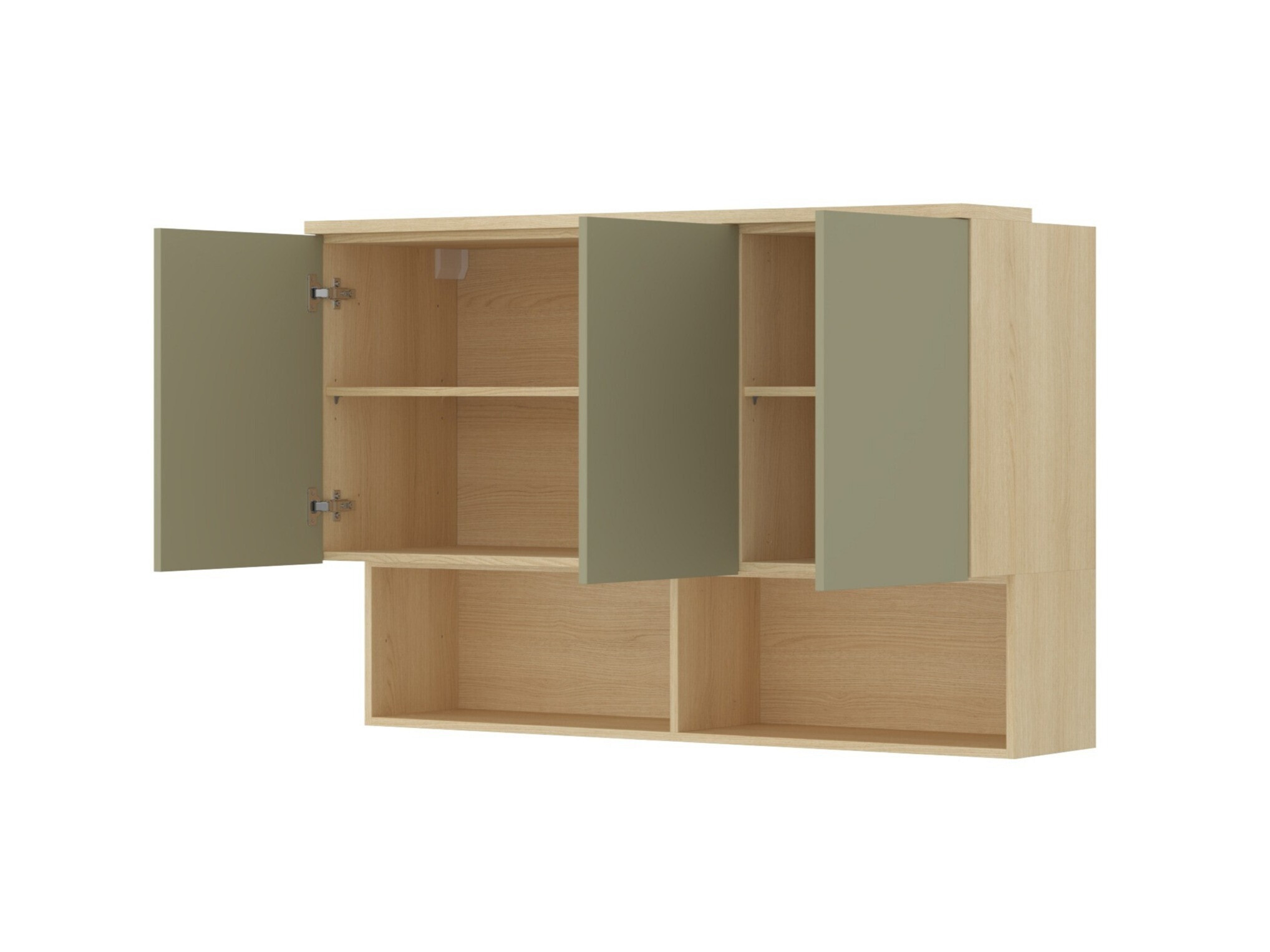 Armario de pared Nolcala 104 (Roble + Eucalipto)