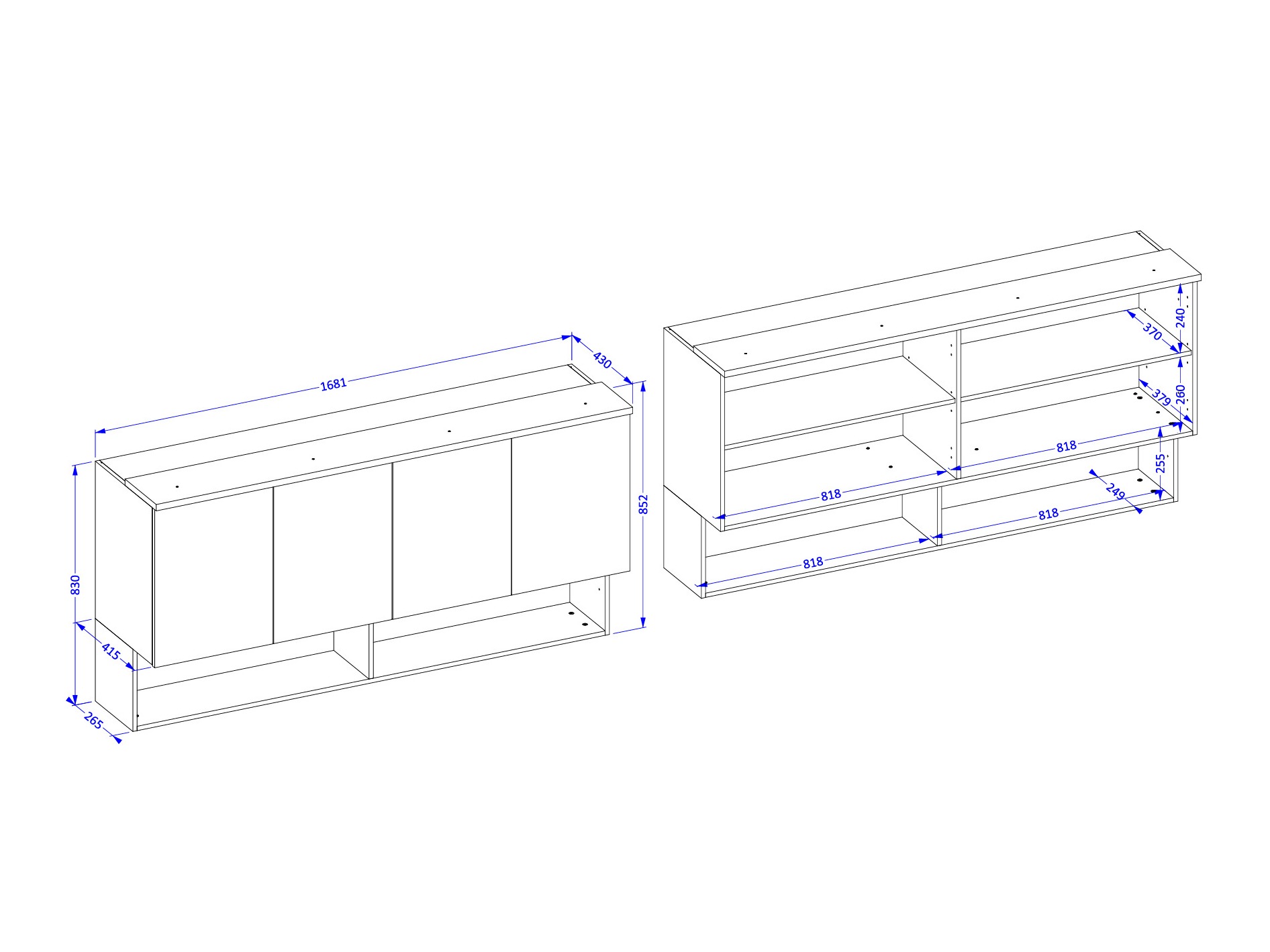 Armario de pared Nolcala 105 (Roble + Beige)