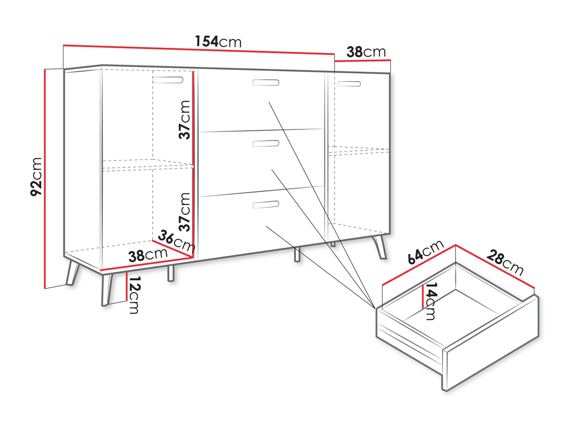 Cómoda SP6714 con un pequeño defecto