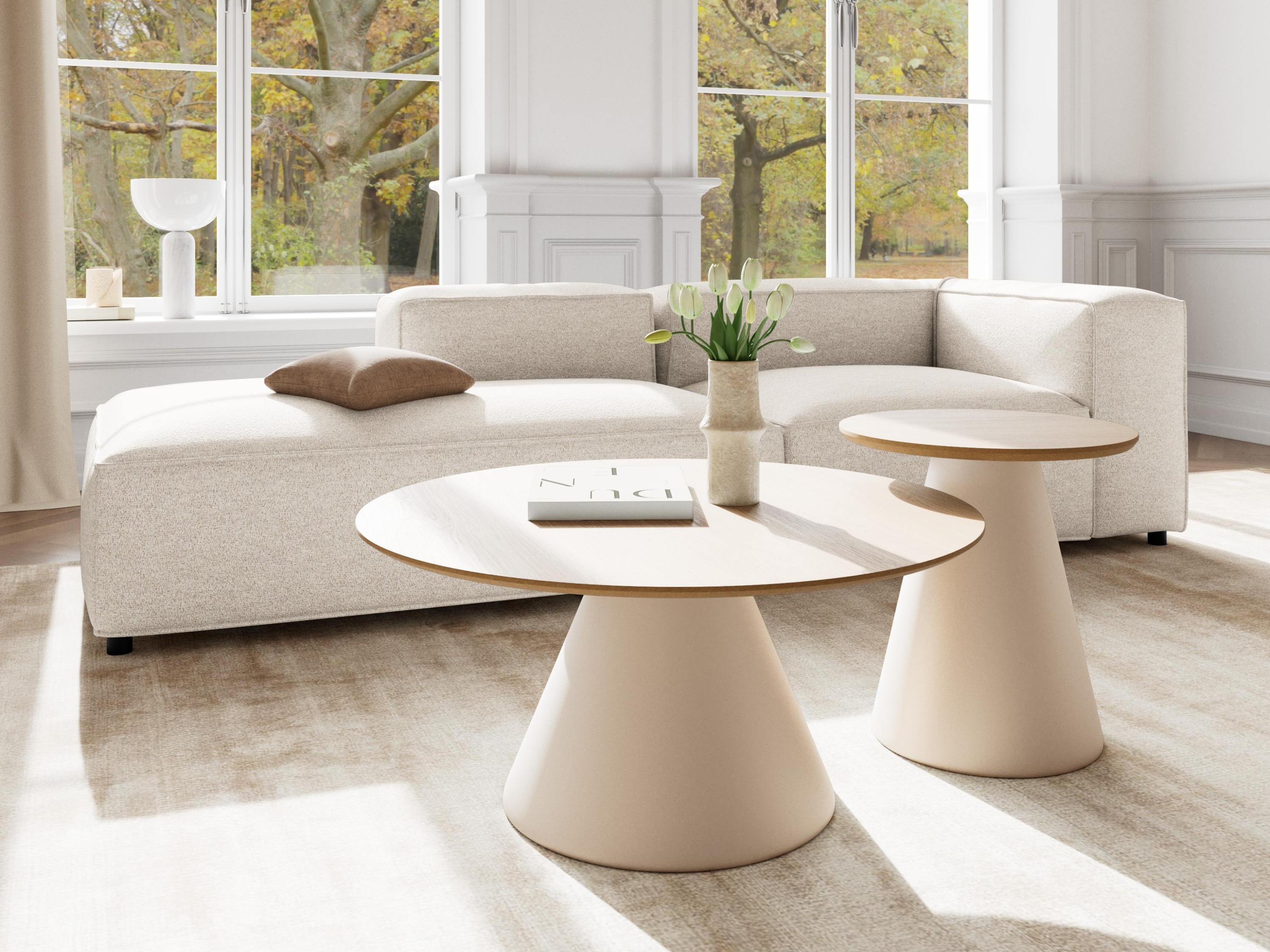 Mesa de centro Norsica 908 (Gris + Roble)