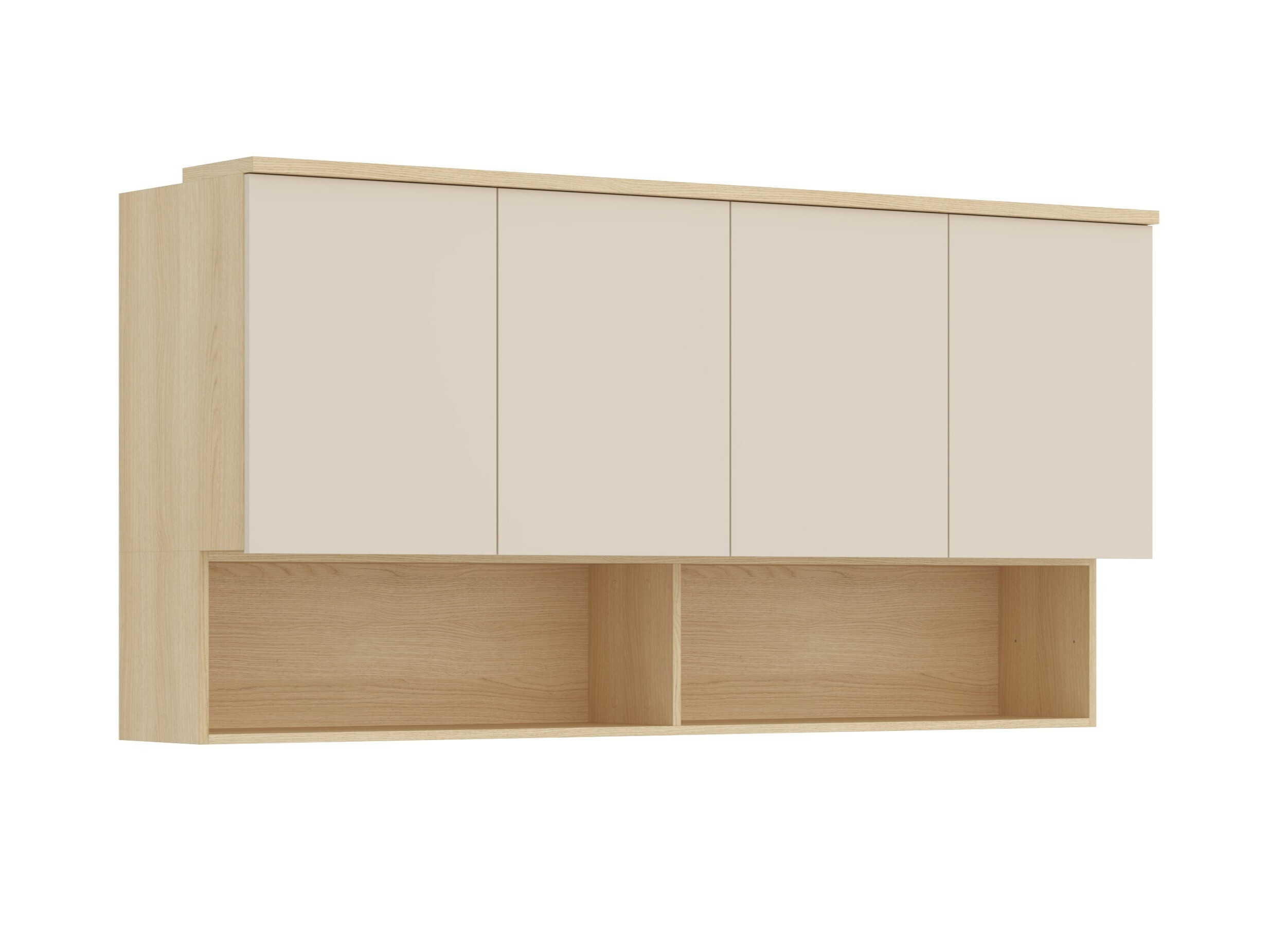 Armario de pared Nolcala 105 (Roble + Beige)