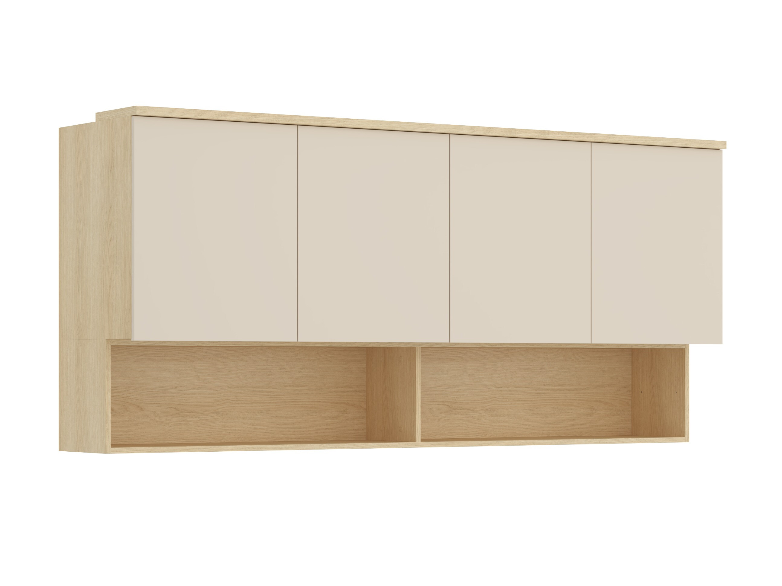Armario de pared Nolcala 106 (Roble + Beige)