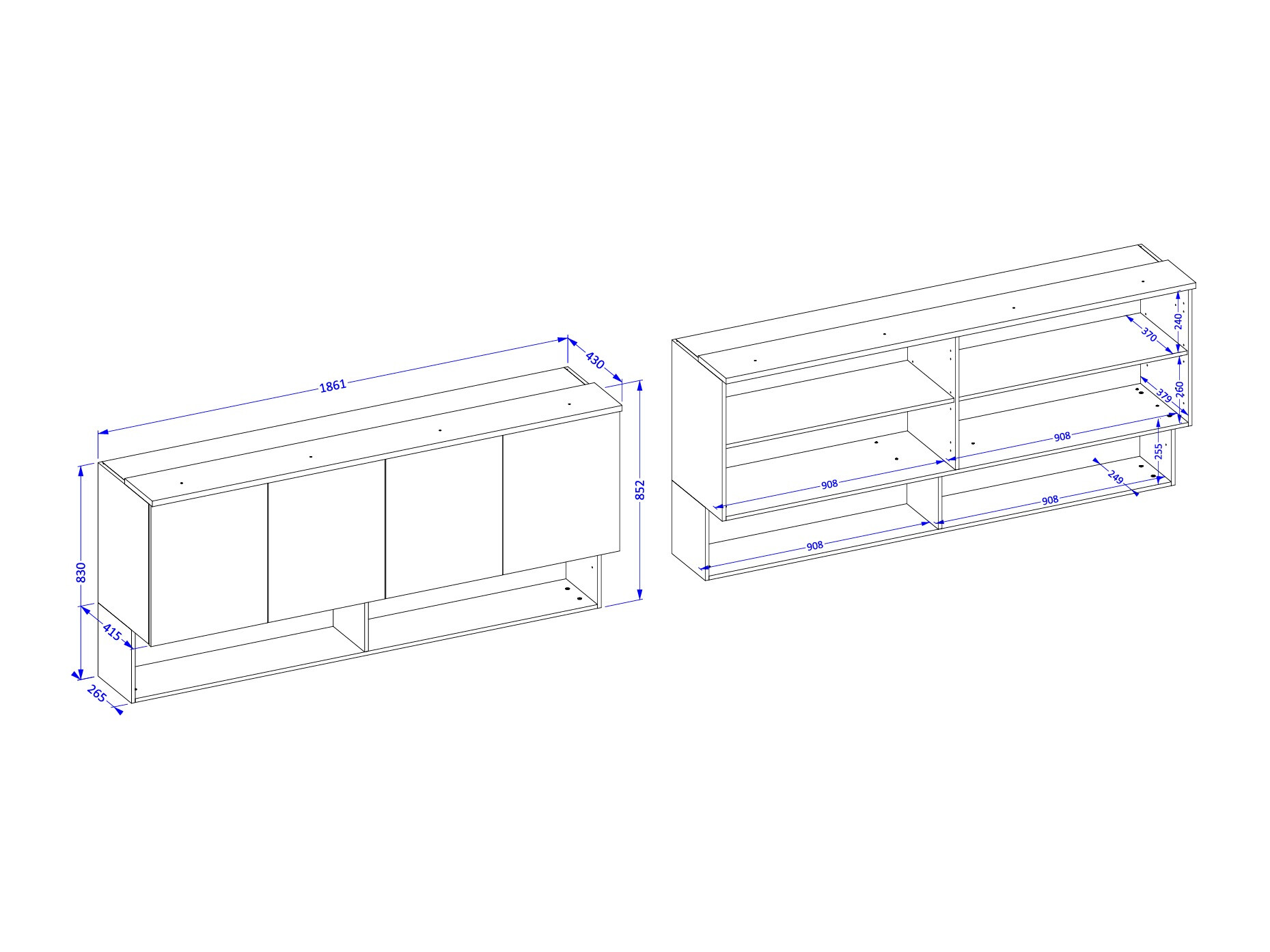Armario de pared Nolcala 106 (Roble + Beige)