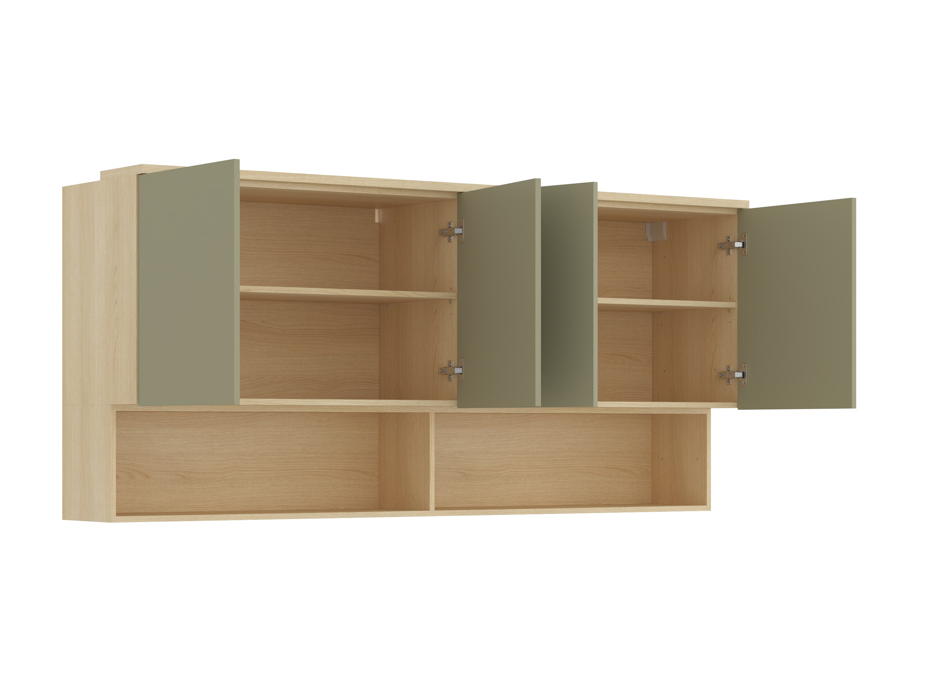 Armario de pared Nolcala 106 (Roble + Eucalipto)