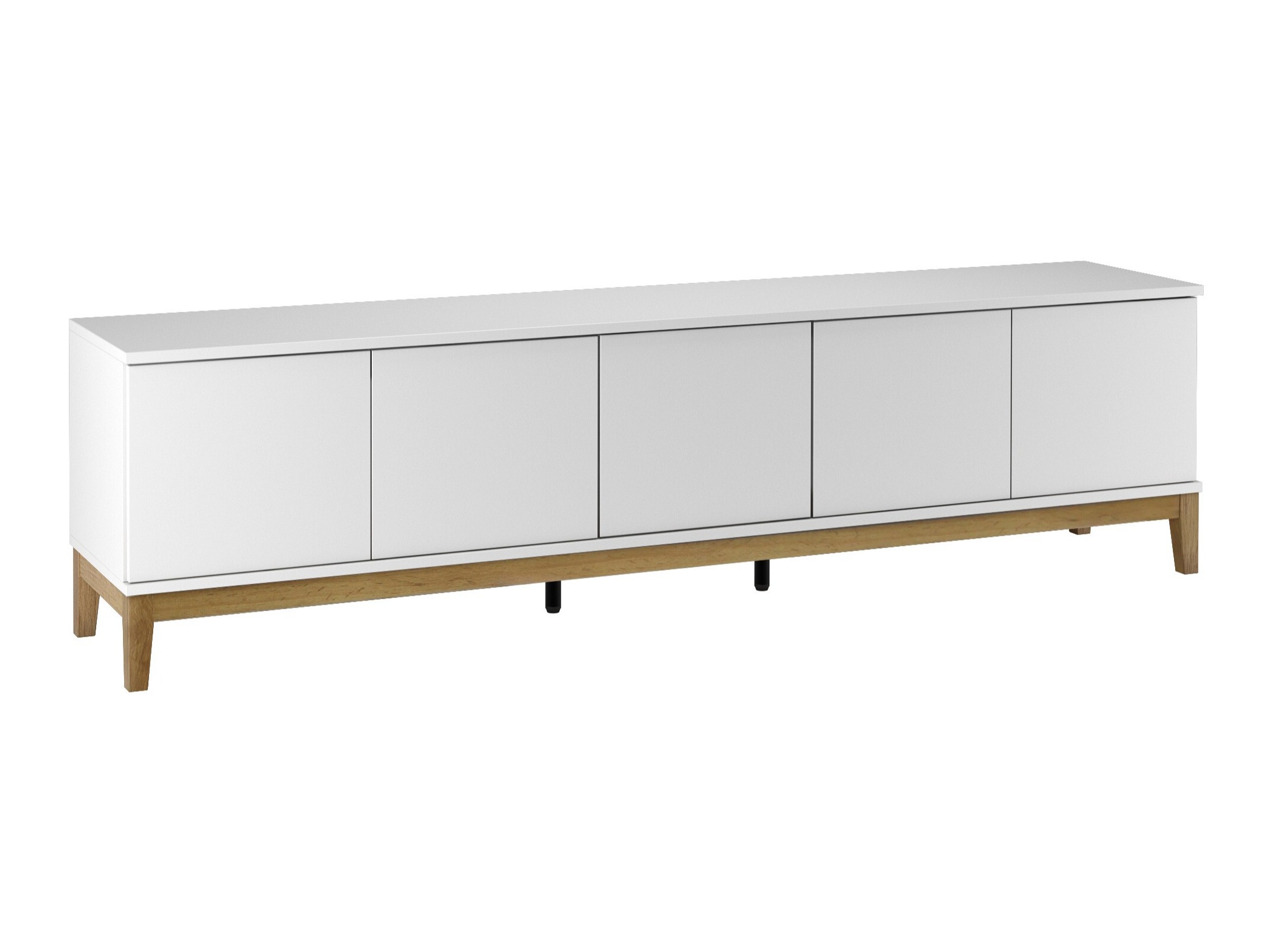 Mueble TV Felmelo 100 (Blanco + Roble wotan)