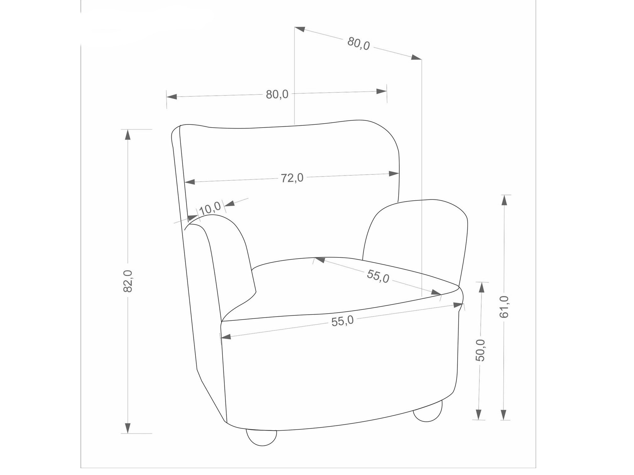 Sillón Houston 2097 (De color marrón claro)