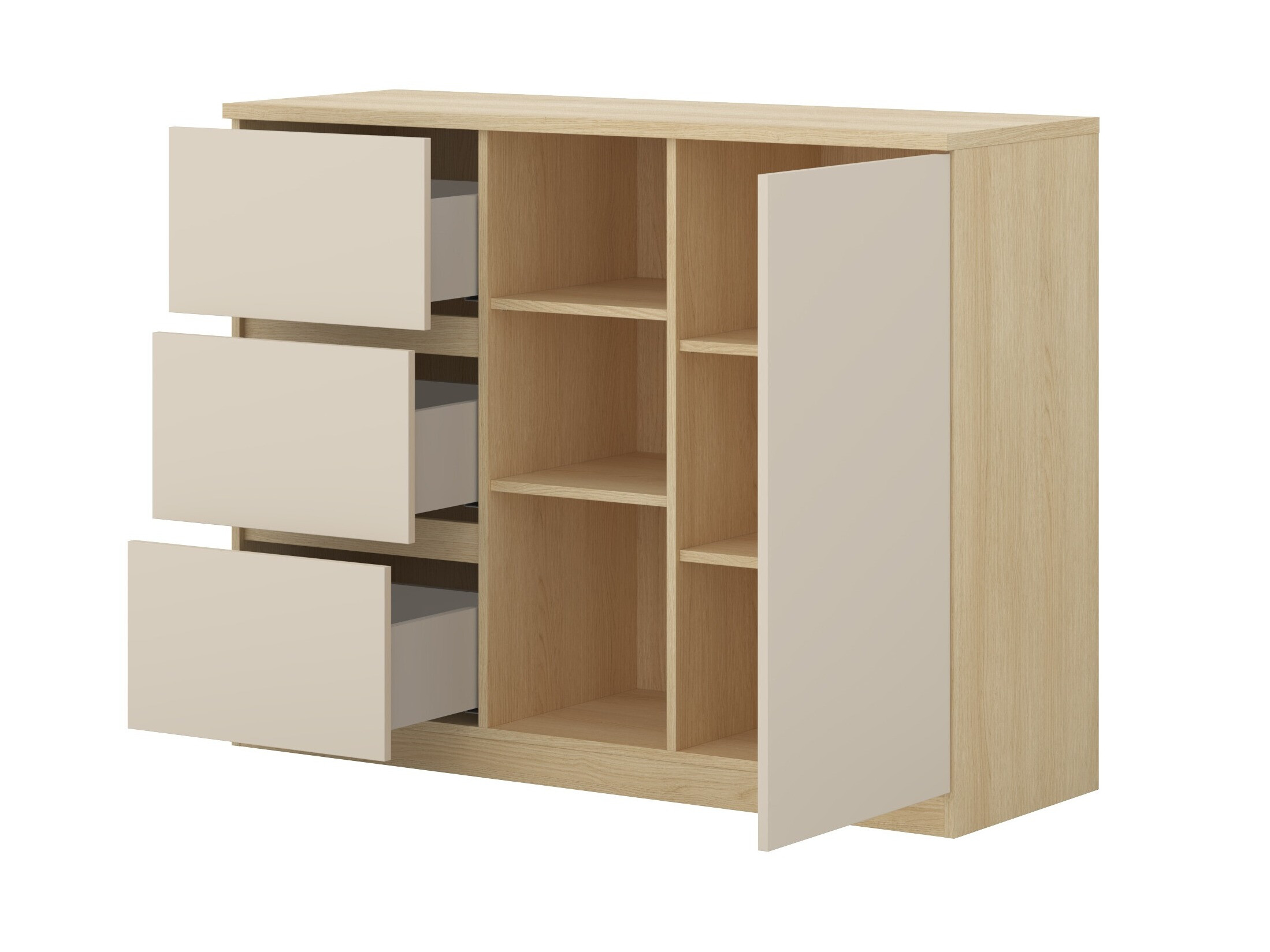 Cómoda Nolcala 109 (Roble + Beige)