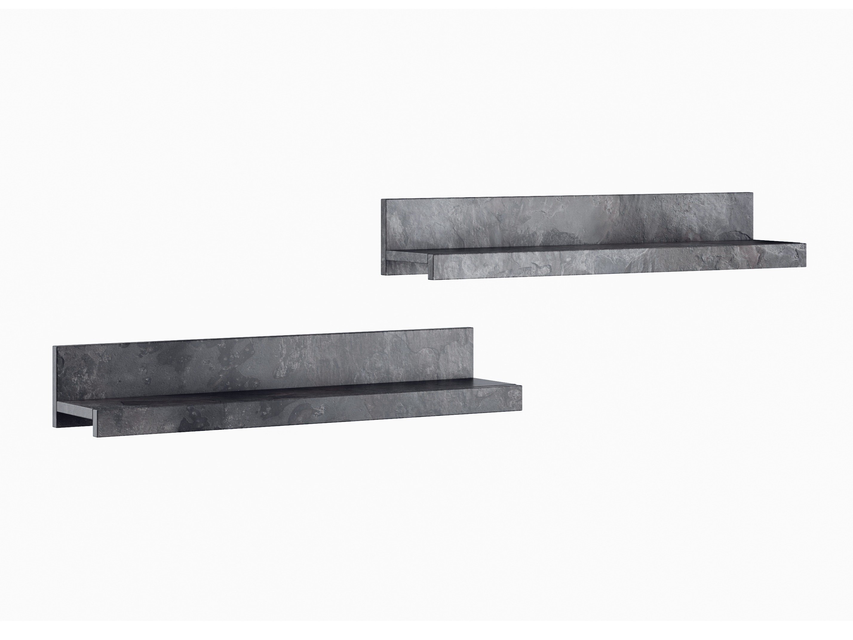 Conjunto de estanterías colgantes Torvire 105 (Hormigón oscuro)