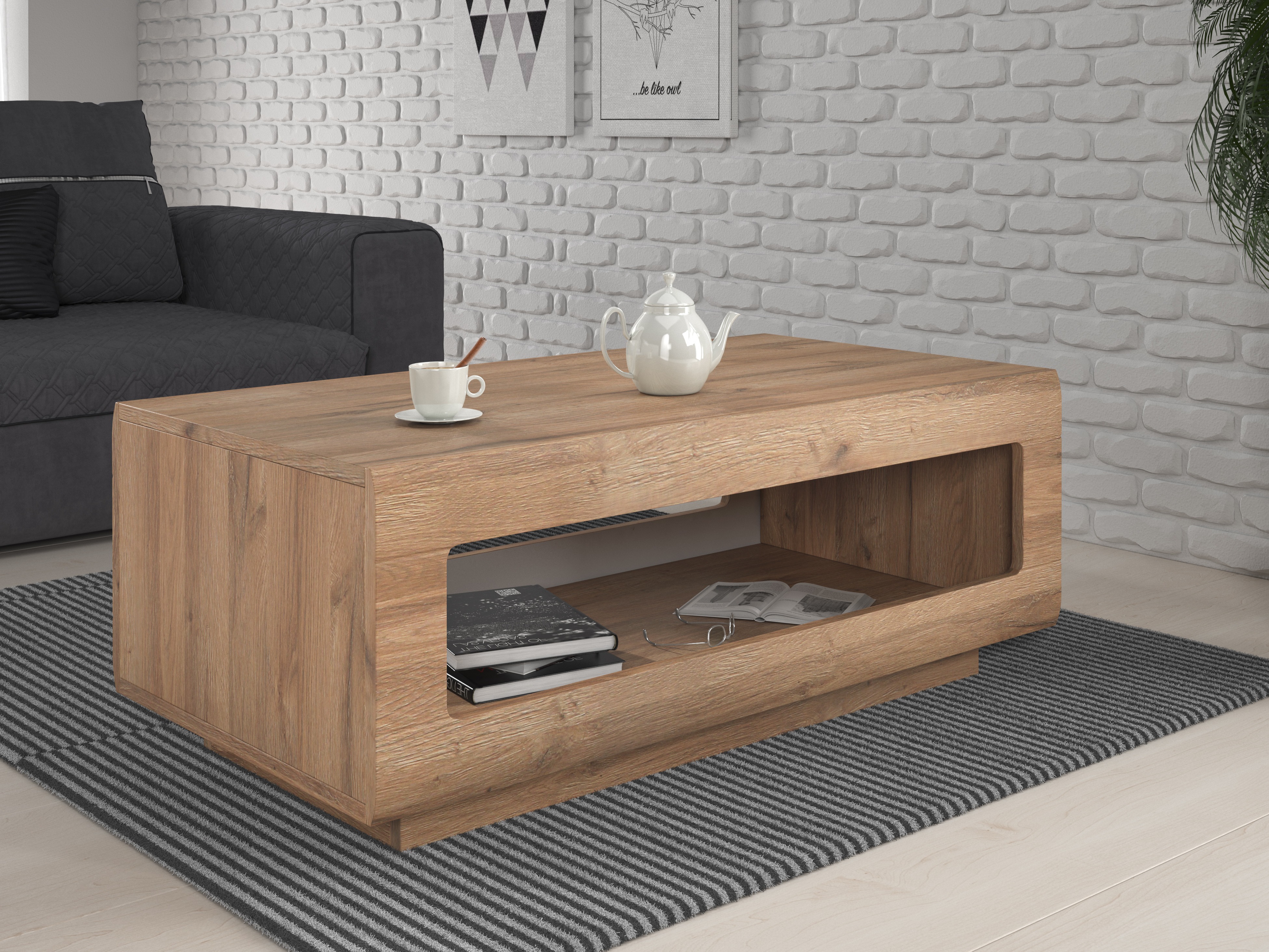 Mesa de centro Ophsalu 102 (Roble nieto)