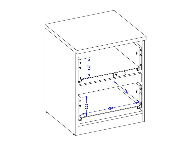 Mesilla de noche Nolcala 108 (Roble + Beige)