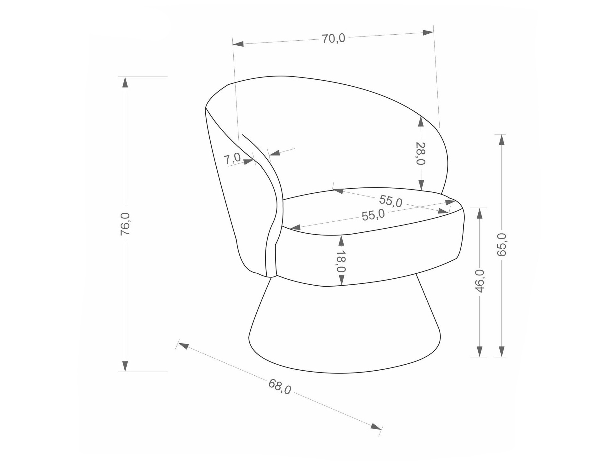Sillón Houston 2102 (Gris)
