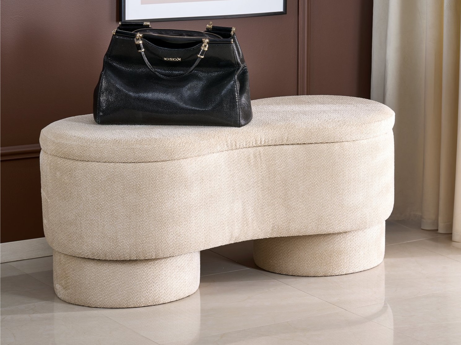 Banco tapizado Houston 2110 (Beige)