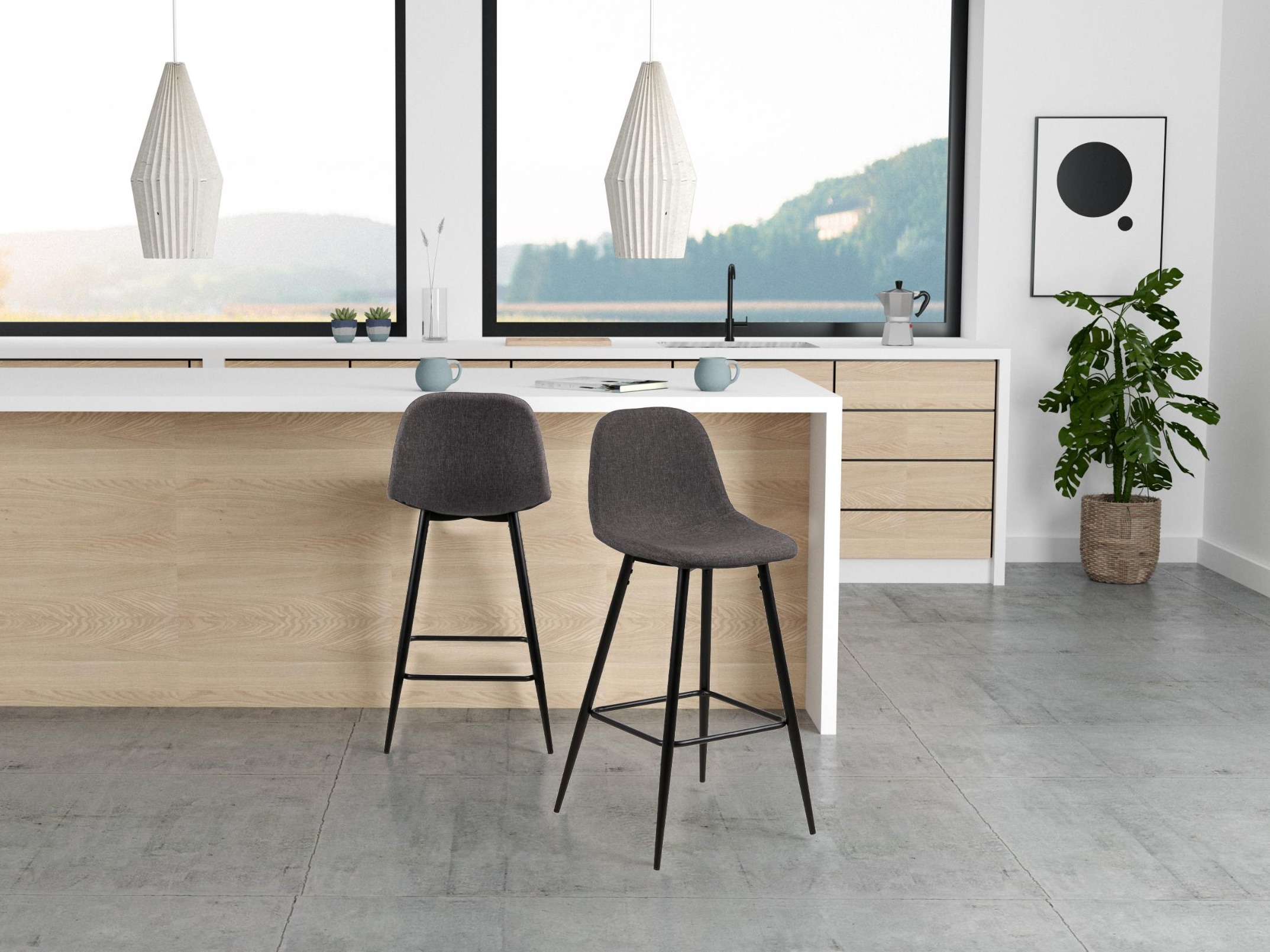 Silla de barra Norsica 175 (Gris oscuro)