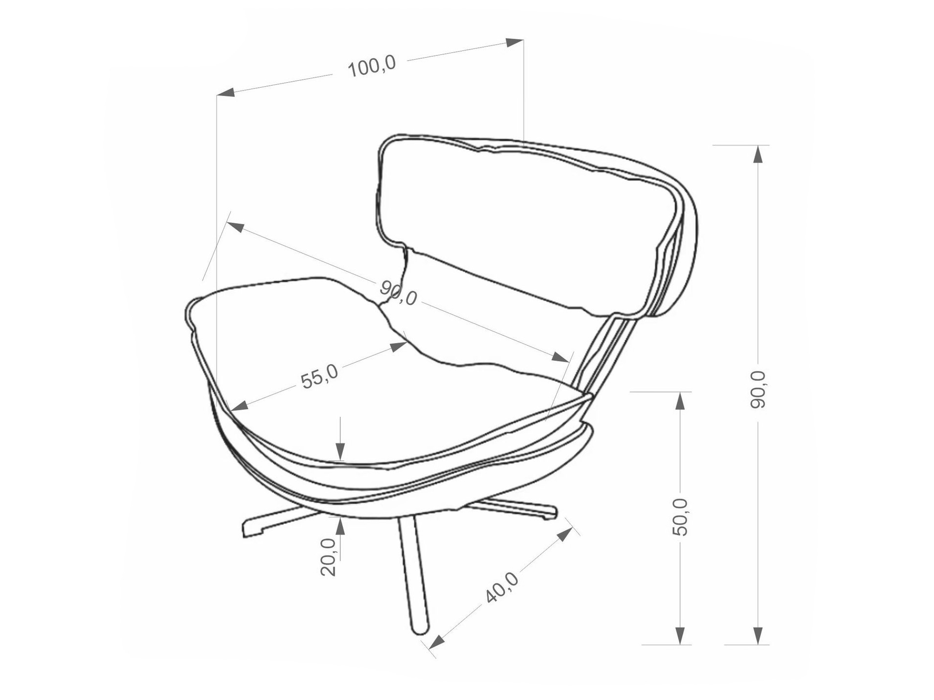Sillón Houston 2107 (Marrón)