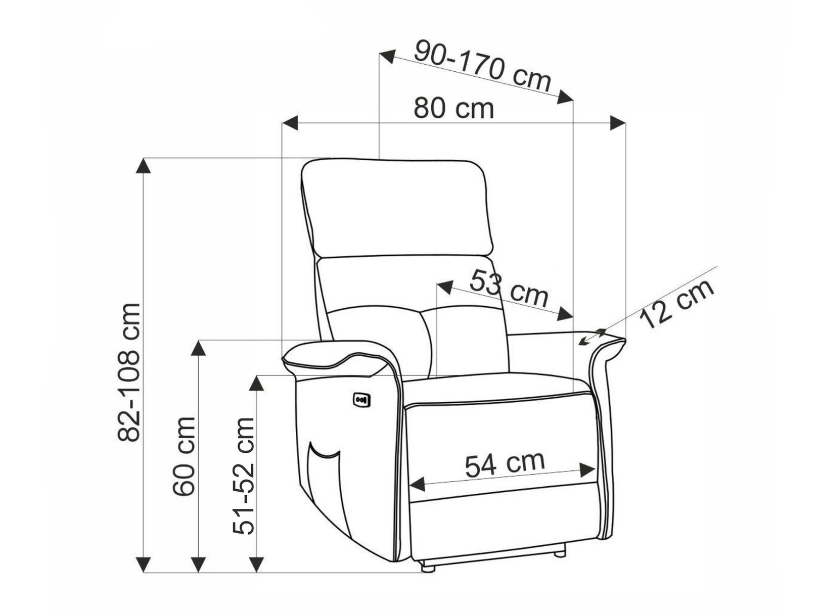 Sillón reclinable Houston 1979 (Gris)