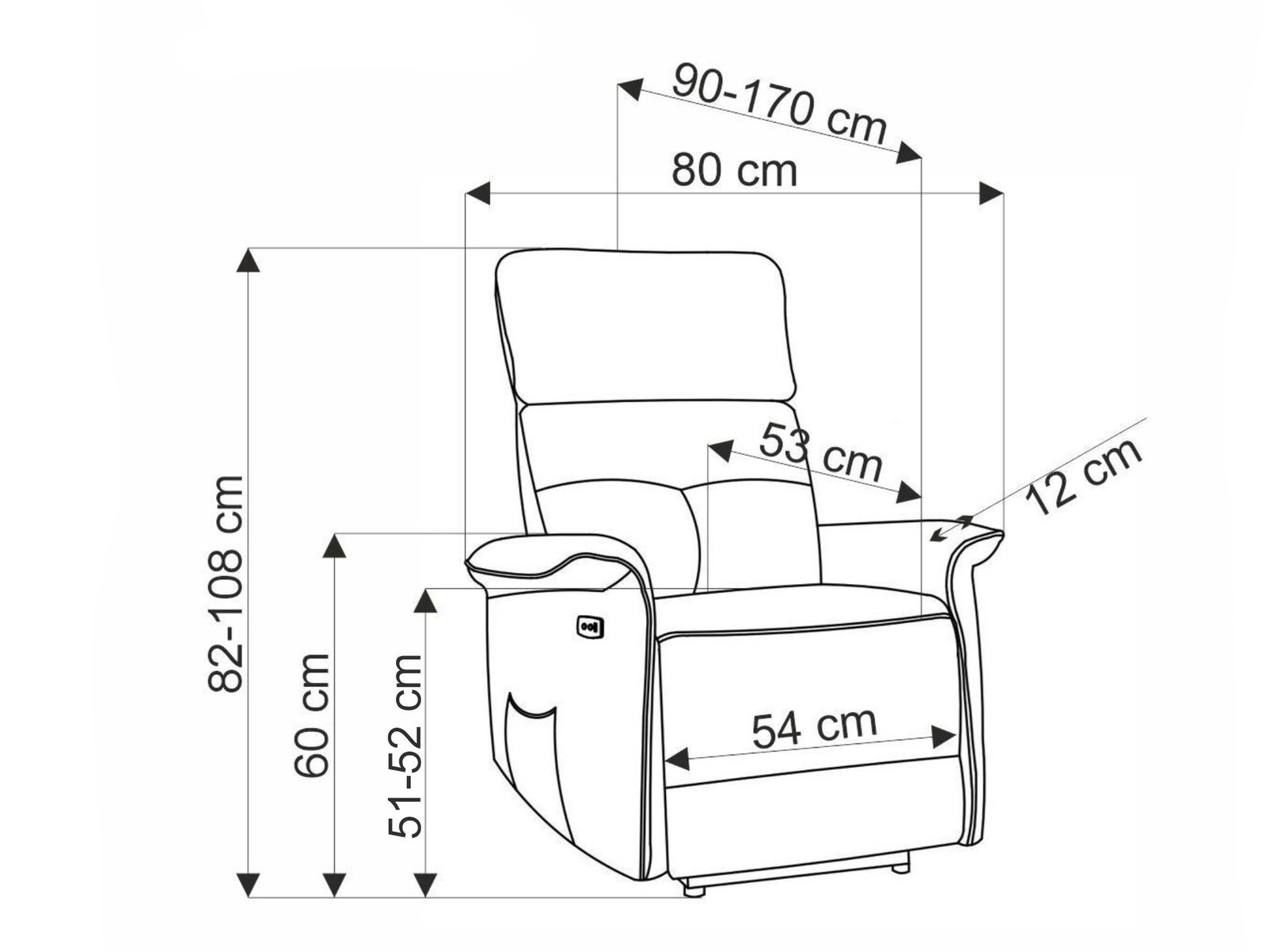 Sillón reclinable Houston 1979 (Negro)