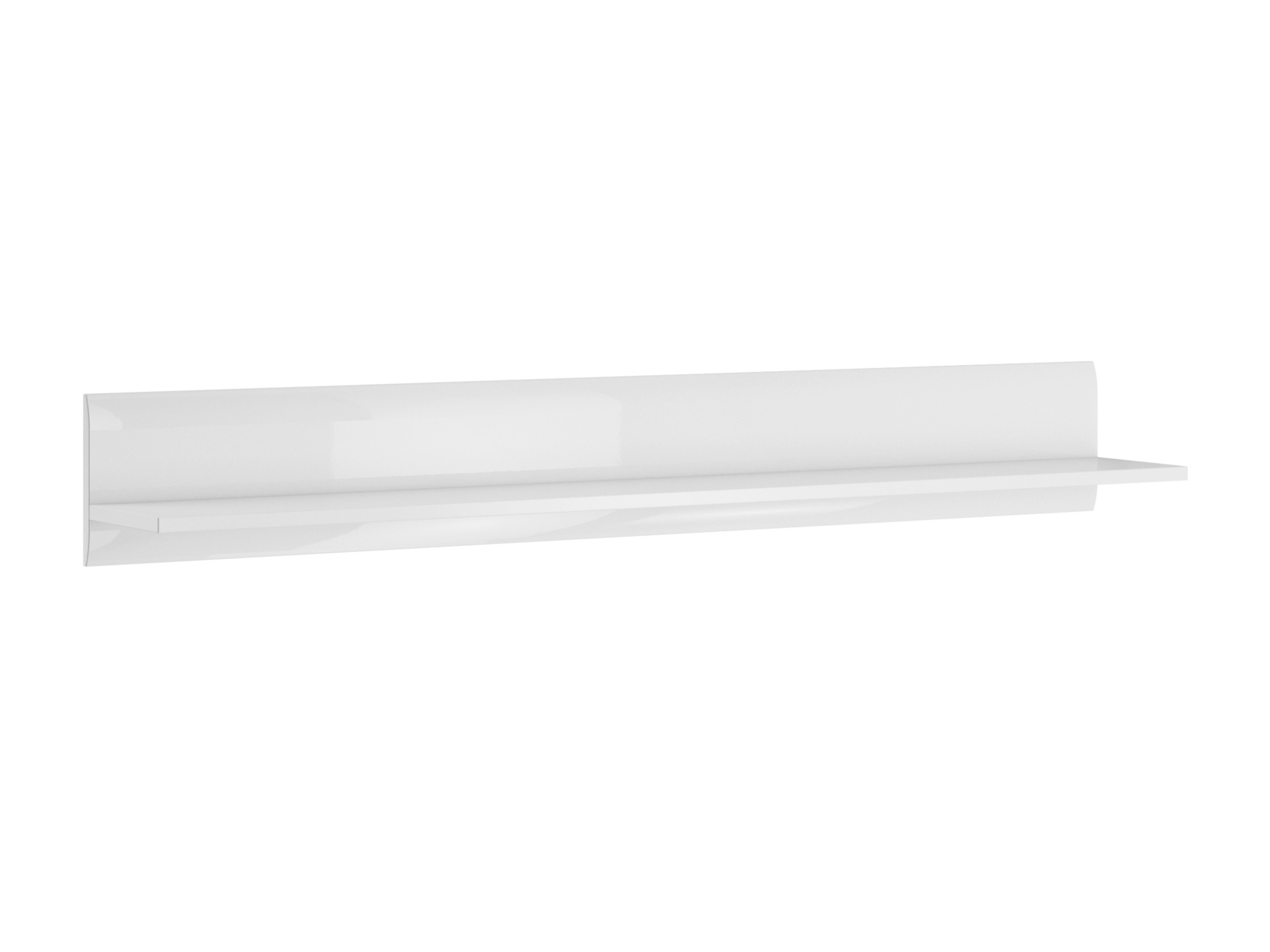 Estantería de pared Ophsalu 100 (Blanco + Blanco brillante)