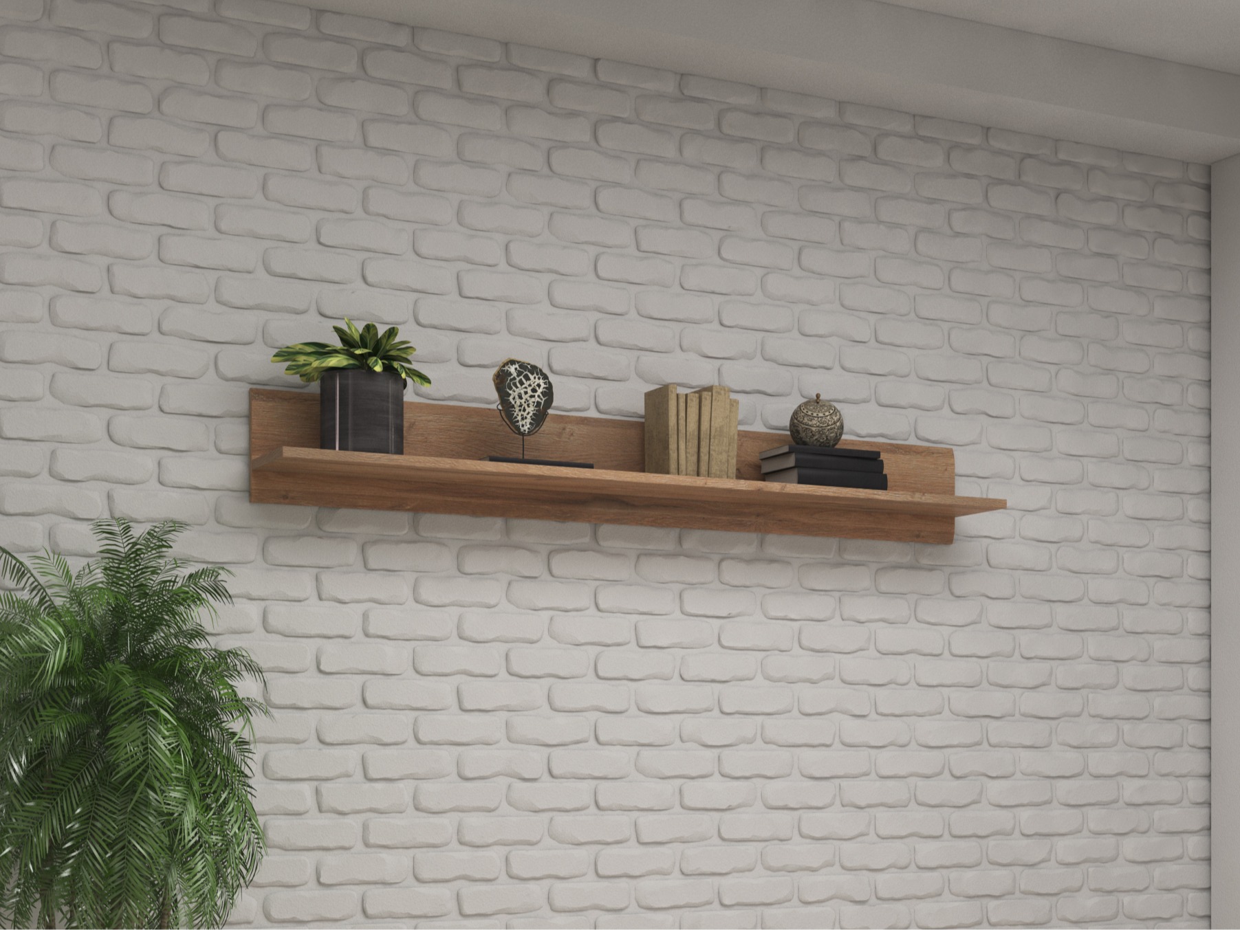 Estantería de pared Ophsalu 100 (Roble nieto)