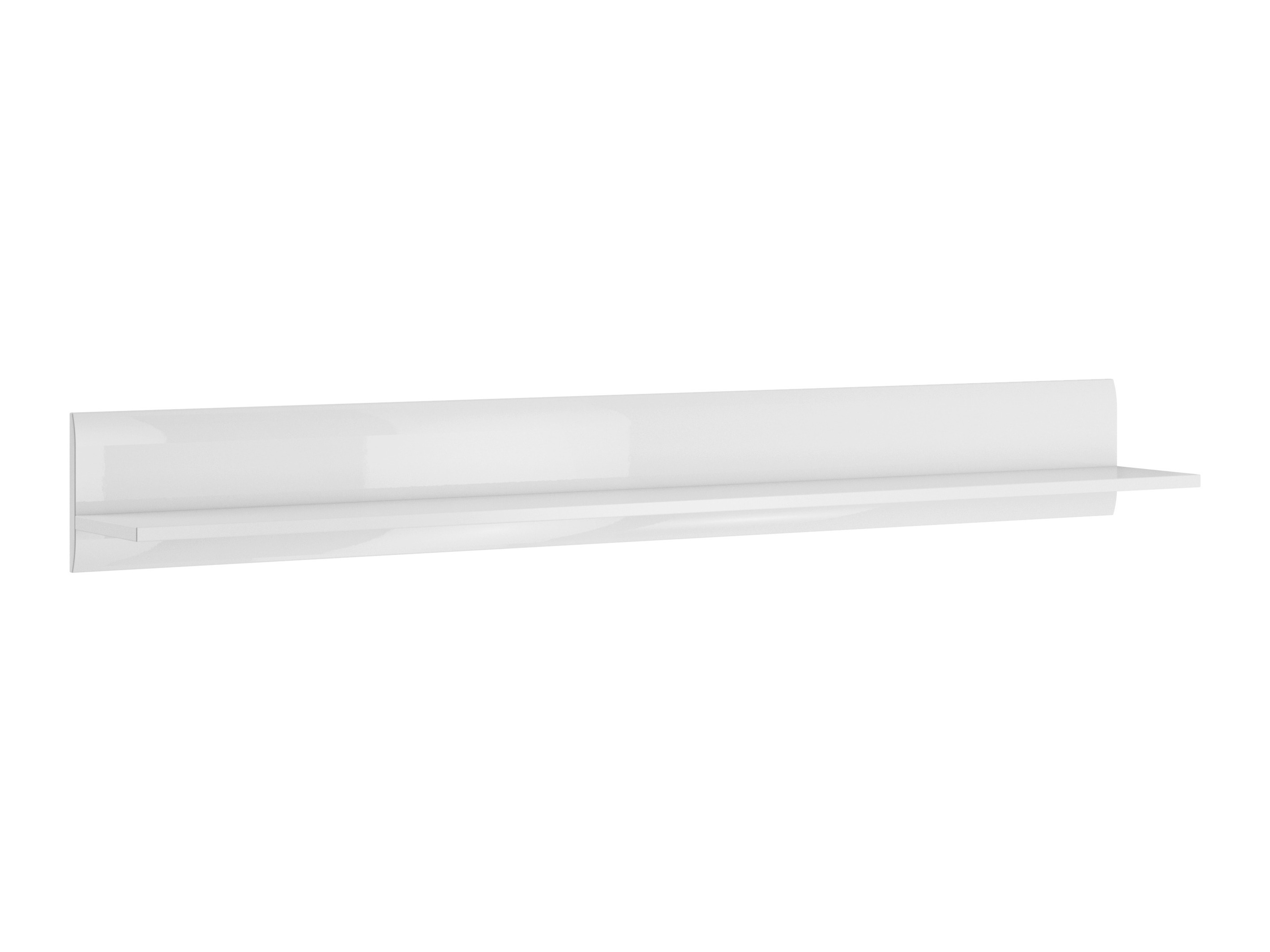 Estantería de pared Ophsalu 101 (Blanco + Blanco brillante)