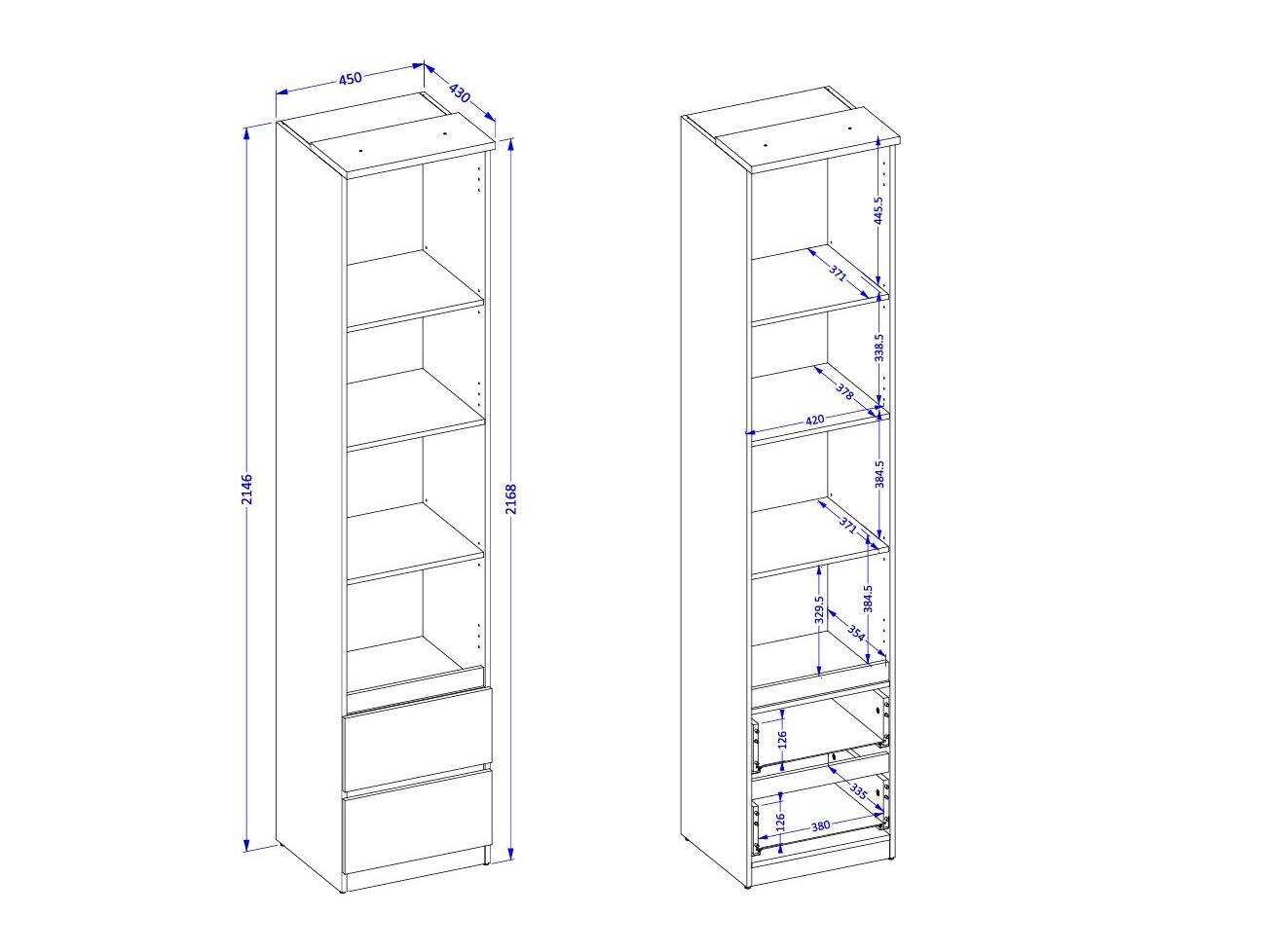 Estantería Nolcala 111 (Roble + Eucalipto)