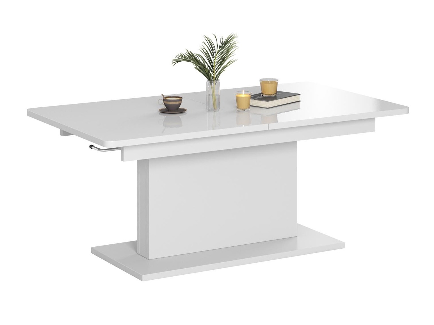 Mesa de centro convertible Houston 1253 (Mate blanco)
