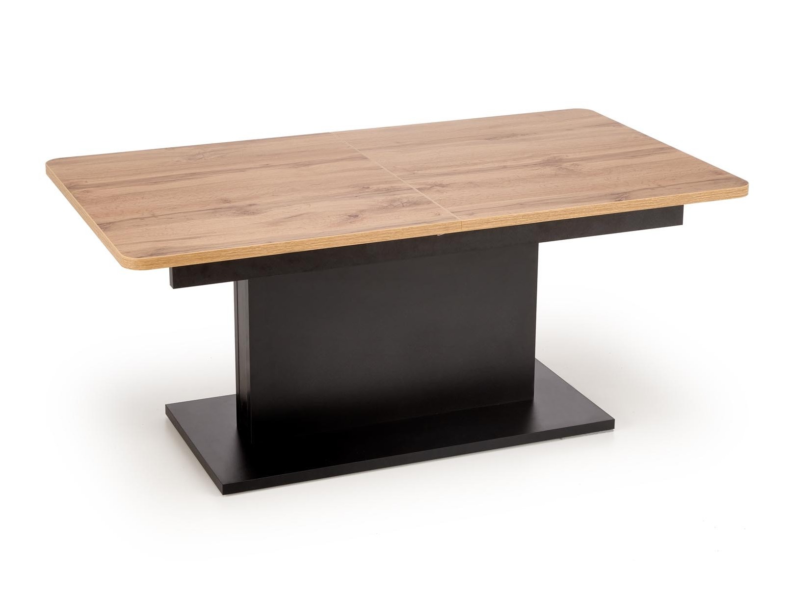 Mesa de centro convertible Houston 1253 (Roble wotan + Negro)