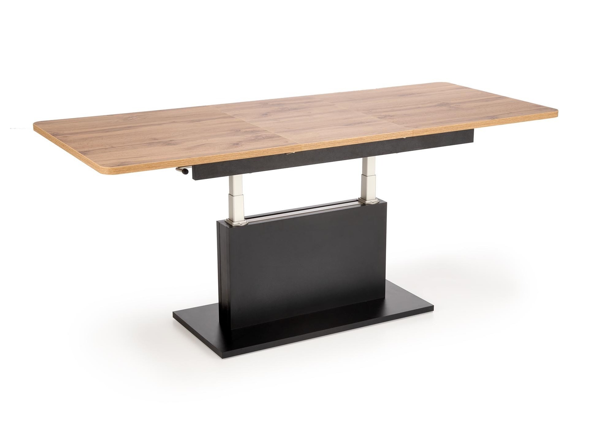 Mesa de centro convertible Houston 1253 (Roble wotan + Negro)