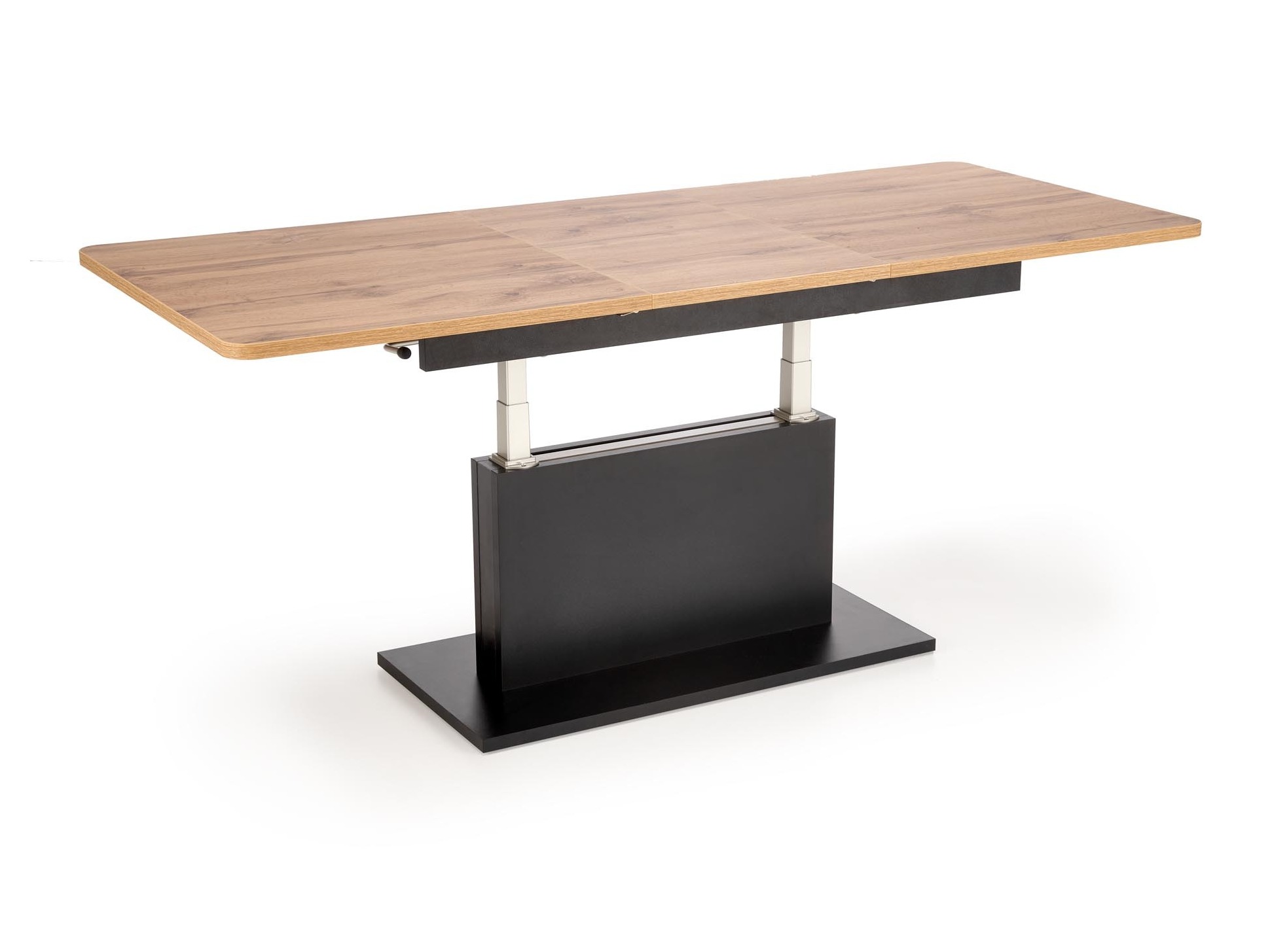 Mesa de centro convertible Houston 1253 (Roble wotan + Negro)