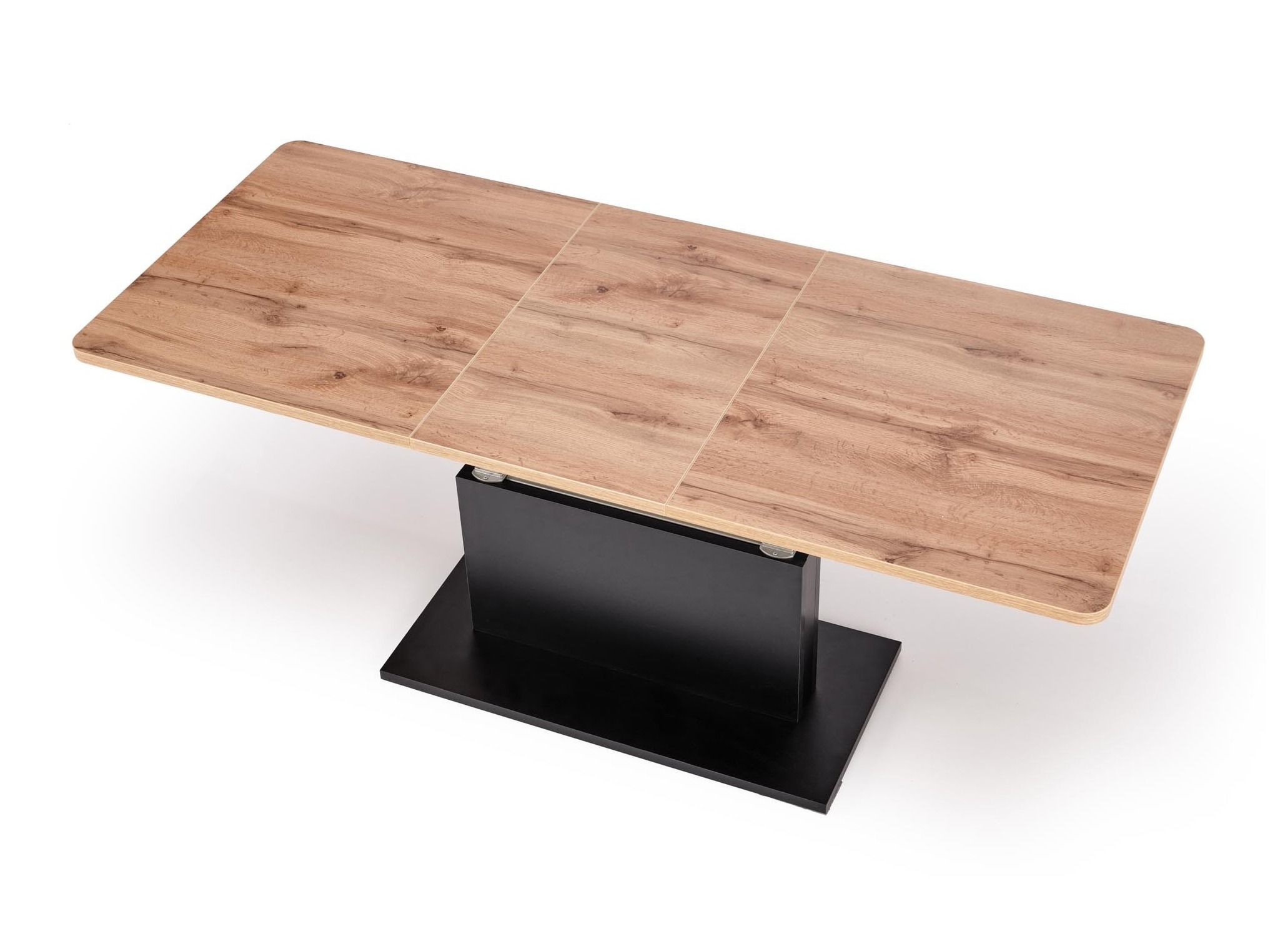 Mesa de centro convertible Houston 1253 (Roble wotan + Negro)