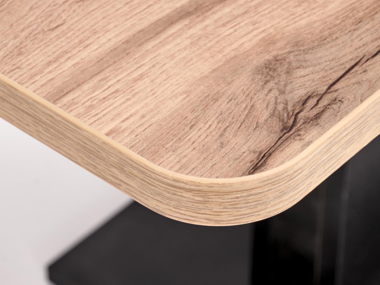 Mesa de centro convertible Houston 1253 (Roble wotan + Negro)
