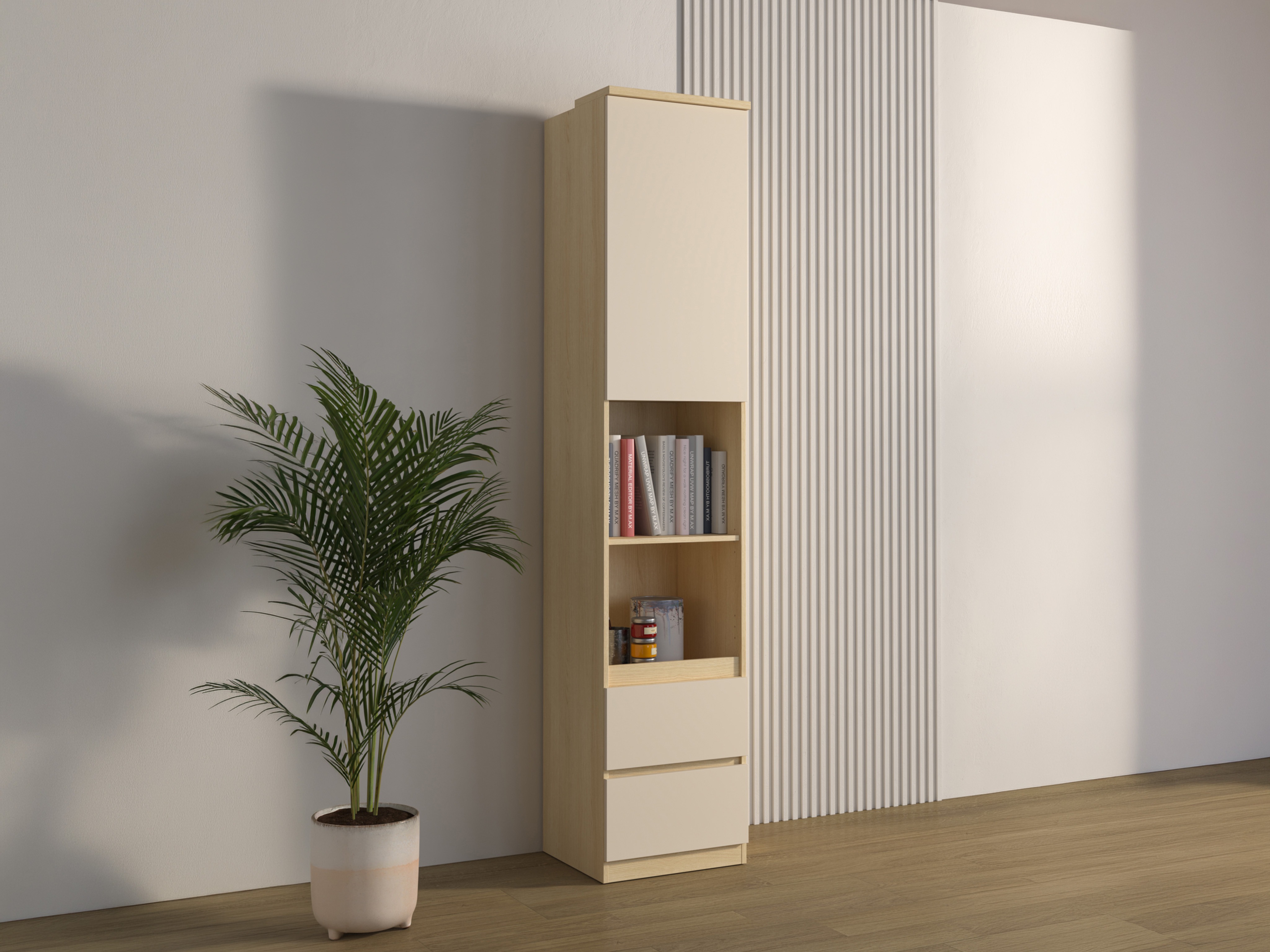 Estantería Nolcala 112 (Roble + Beige)