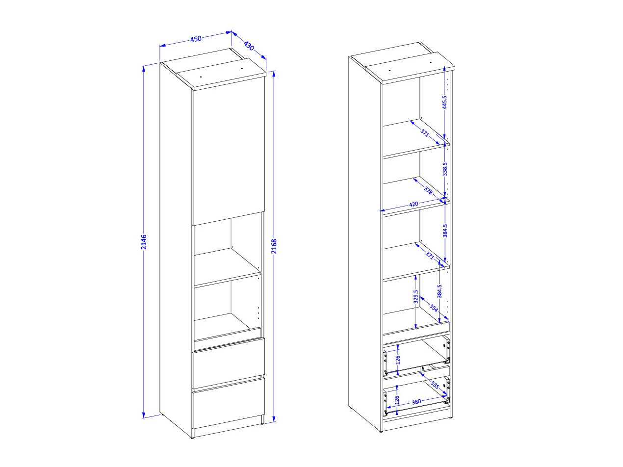 Estantería Nolcala 112 (Roble + Eucalipto)