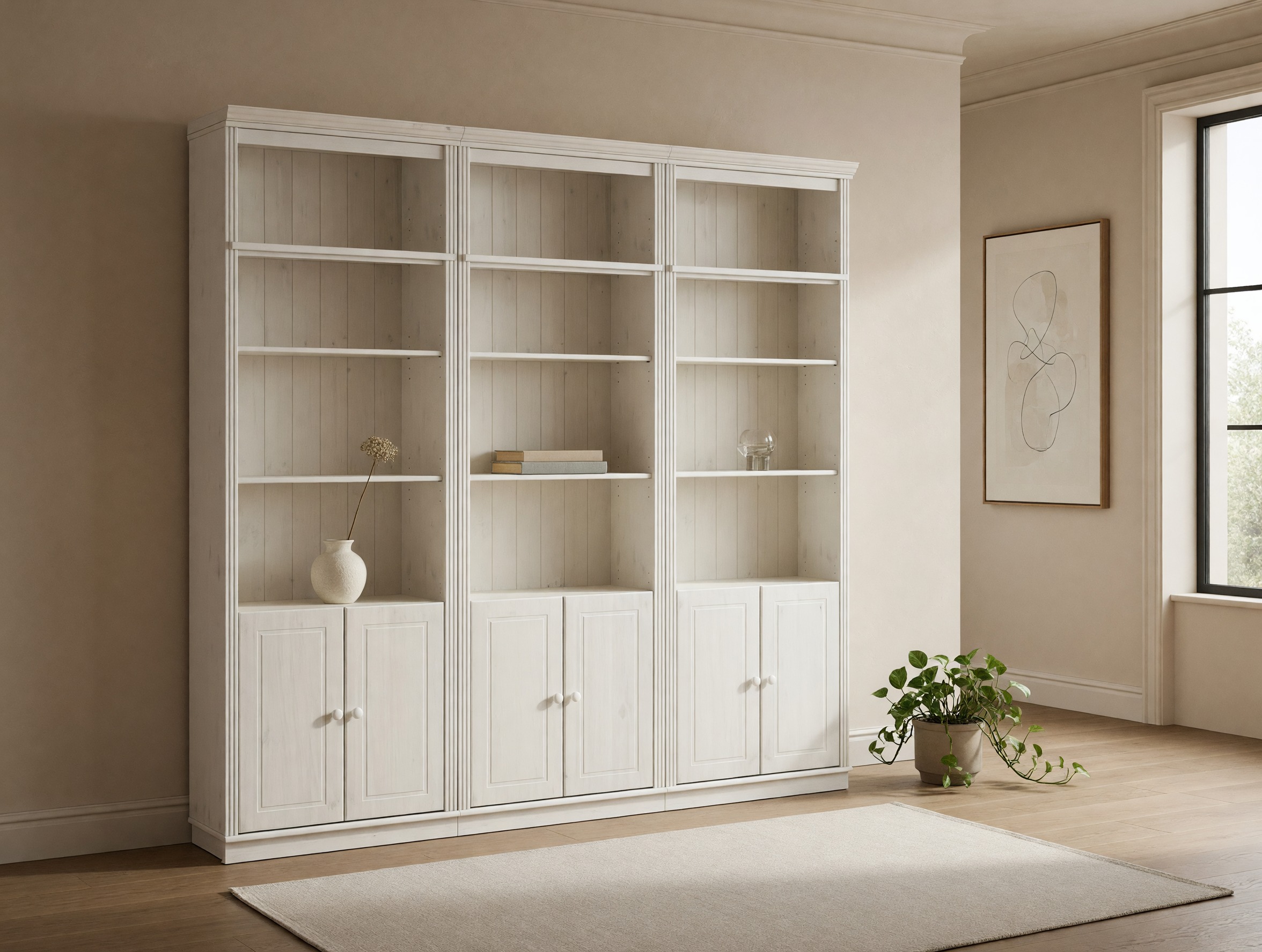 Conjunto de estantería Saltoro 117 (Blanco)