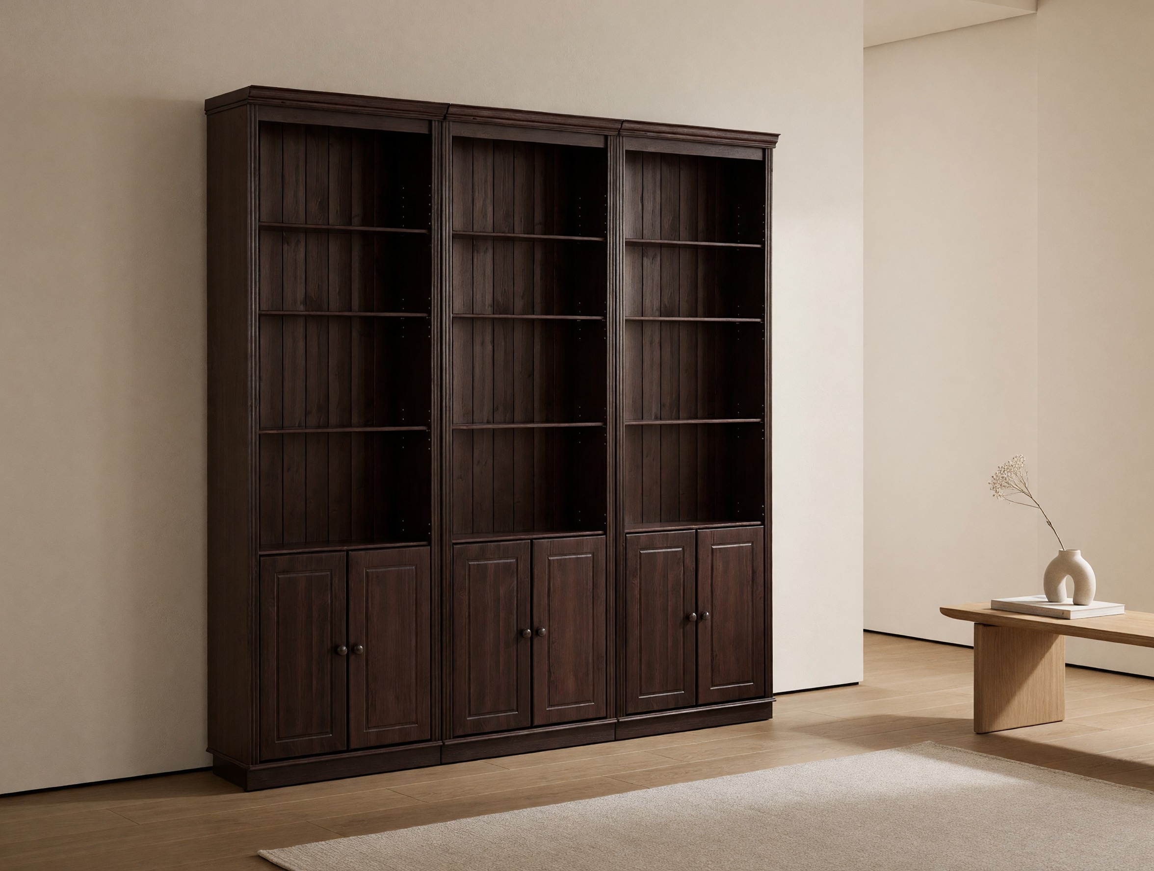 Conjunto de estantería Saltoro 117 (Marrón oscuro)