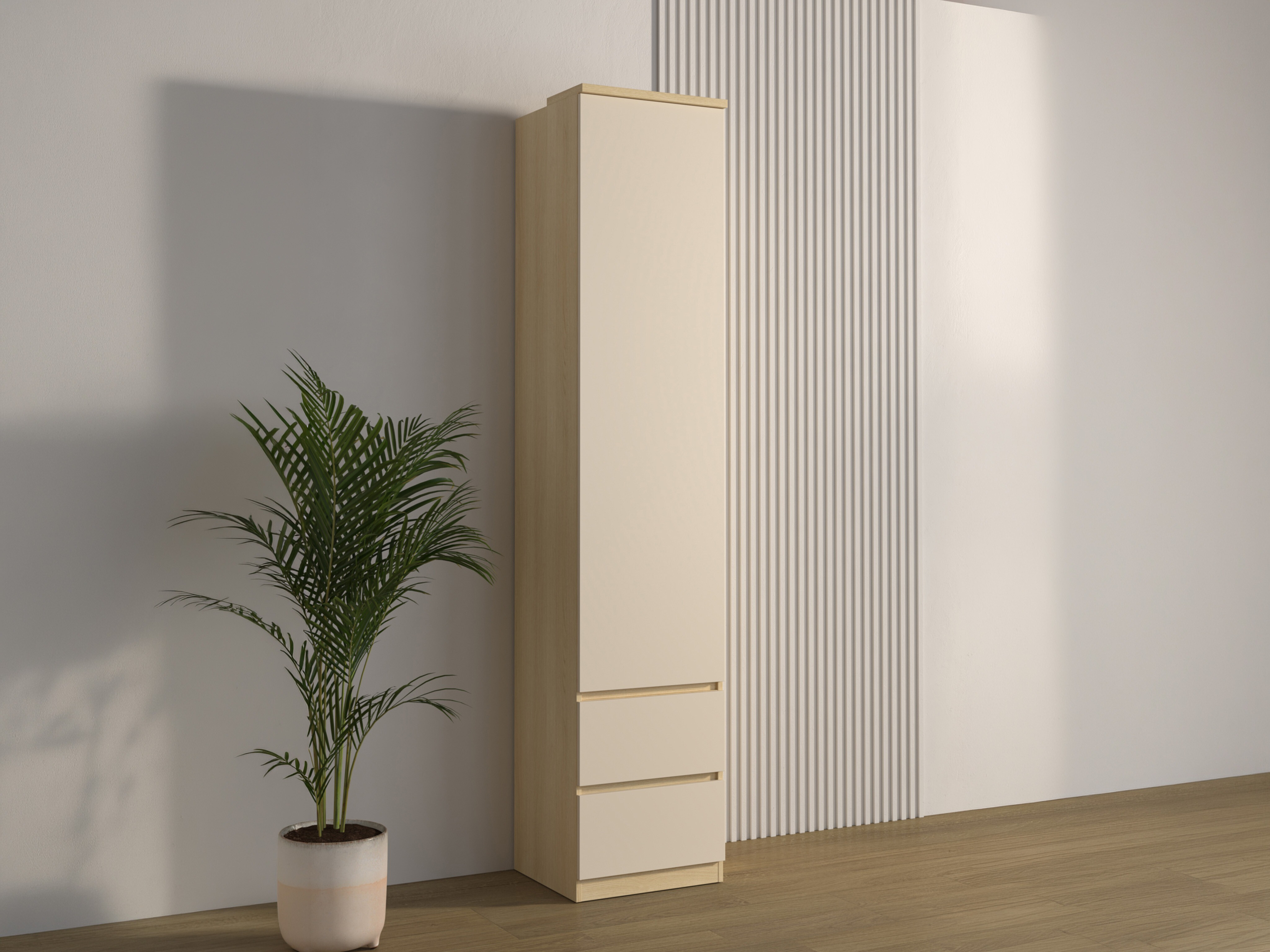 Estantería Nolcala 115 (Roble + Beige)