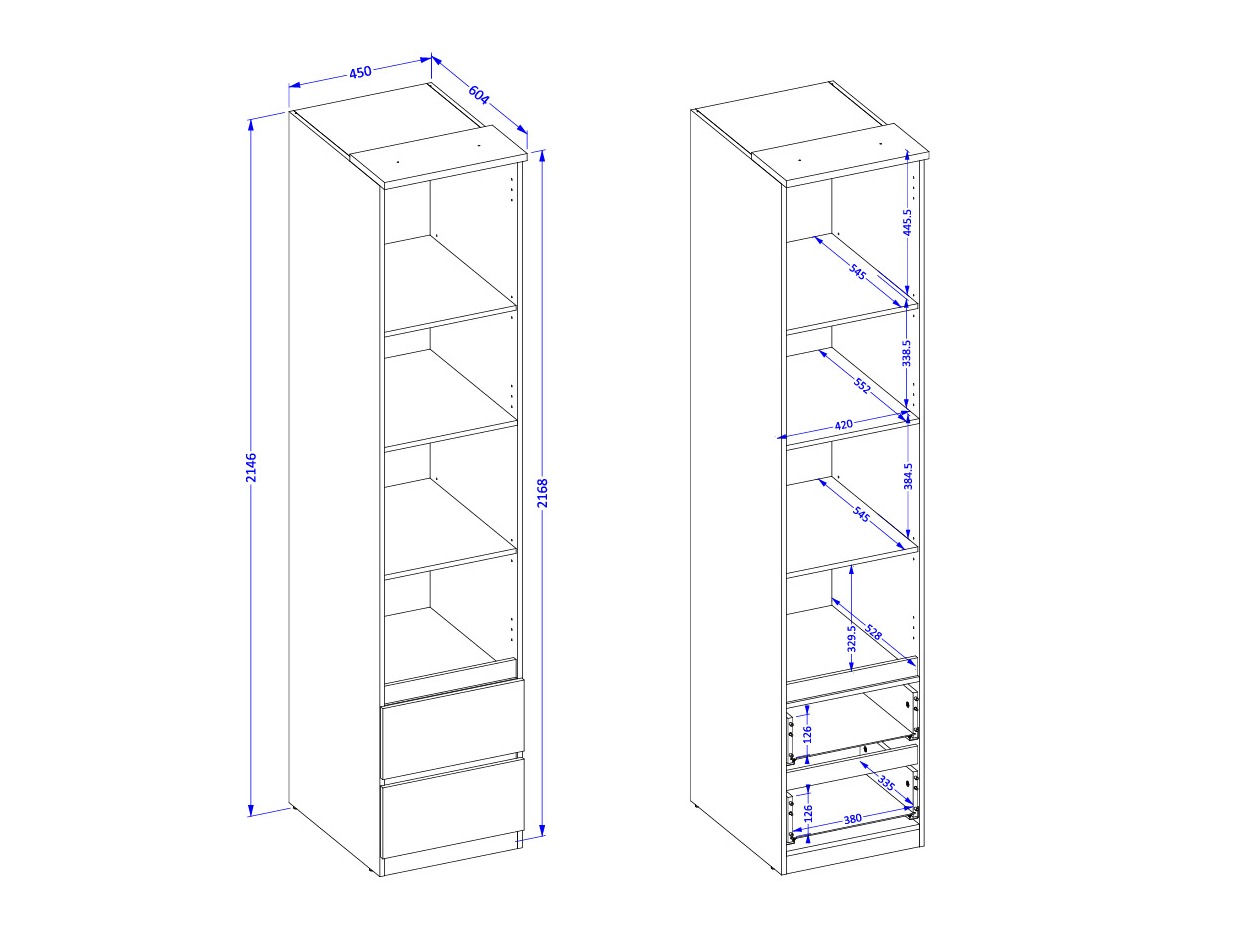Estantería Nolcala 117 (Roble + Eucalipto)