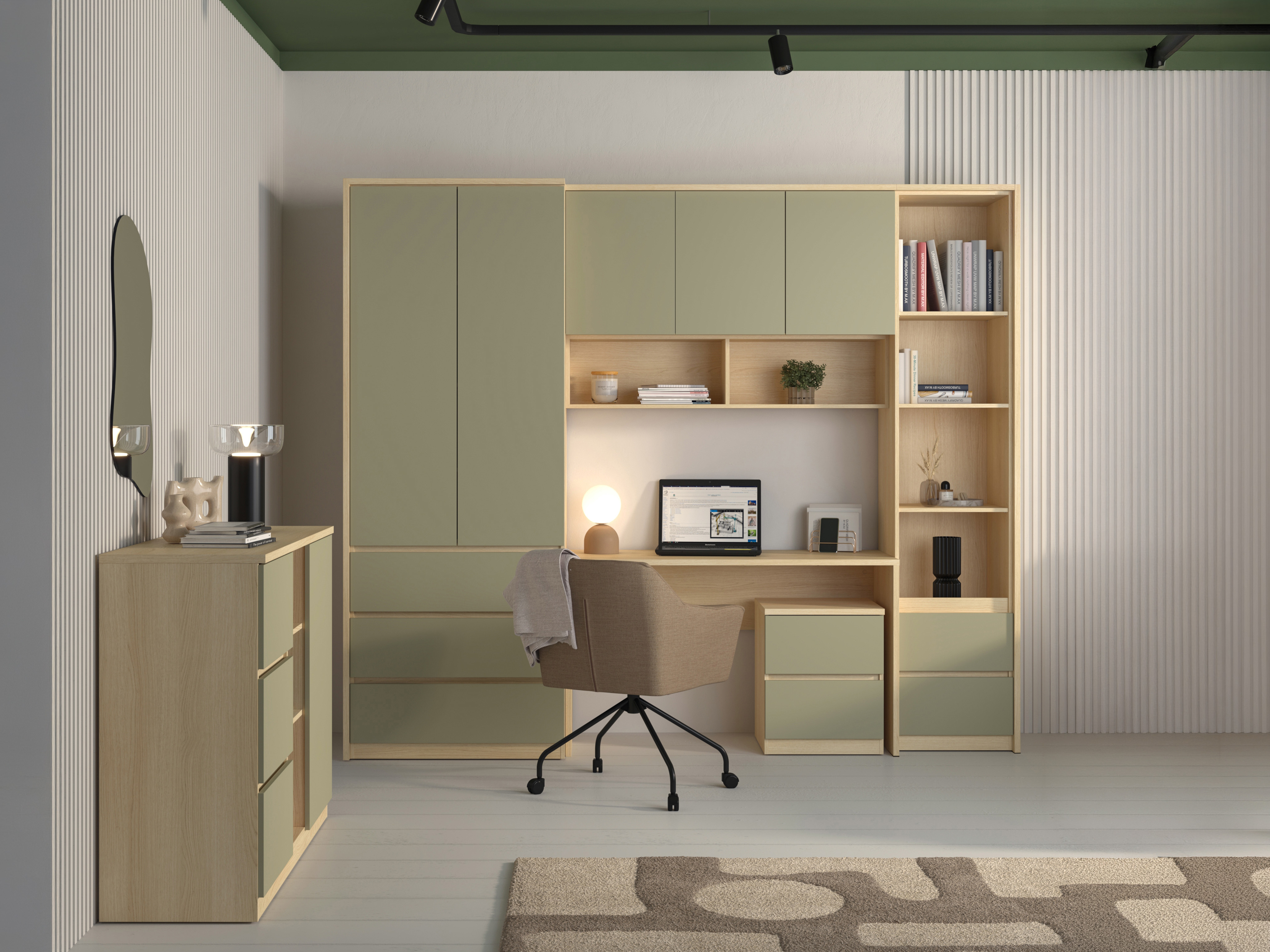 Estantería Nolcala 117 (Roble + Eucalipto)