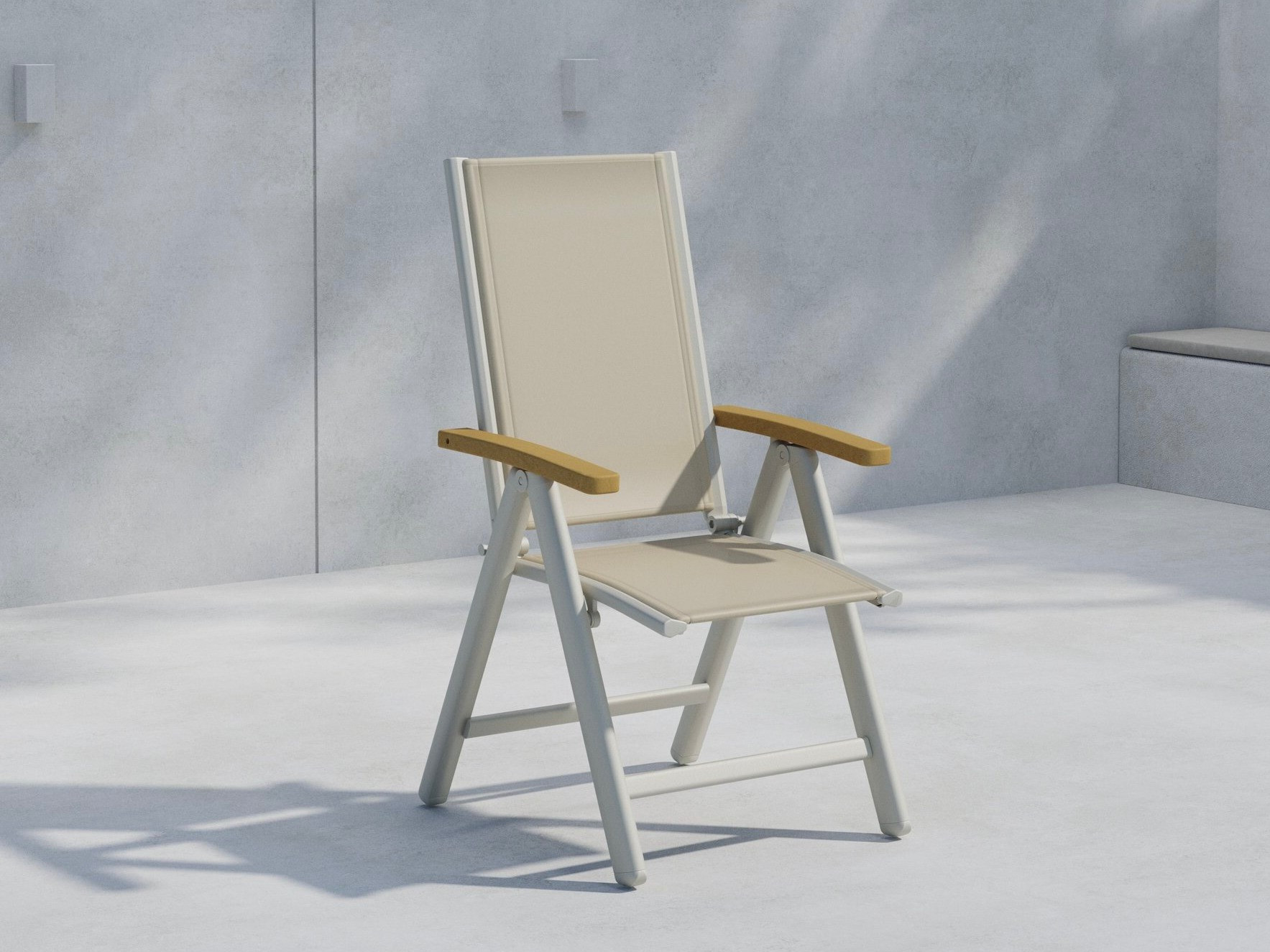Silla para exterior Dallas 2848 (Beige + Teca)