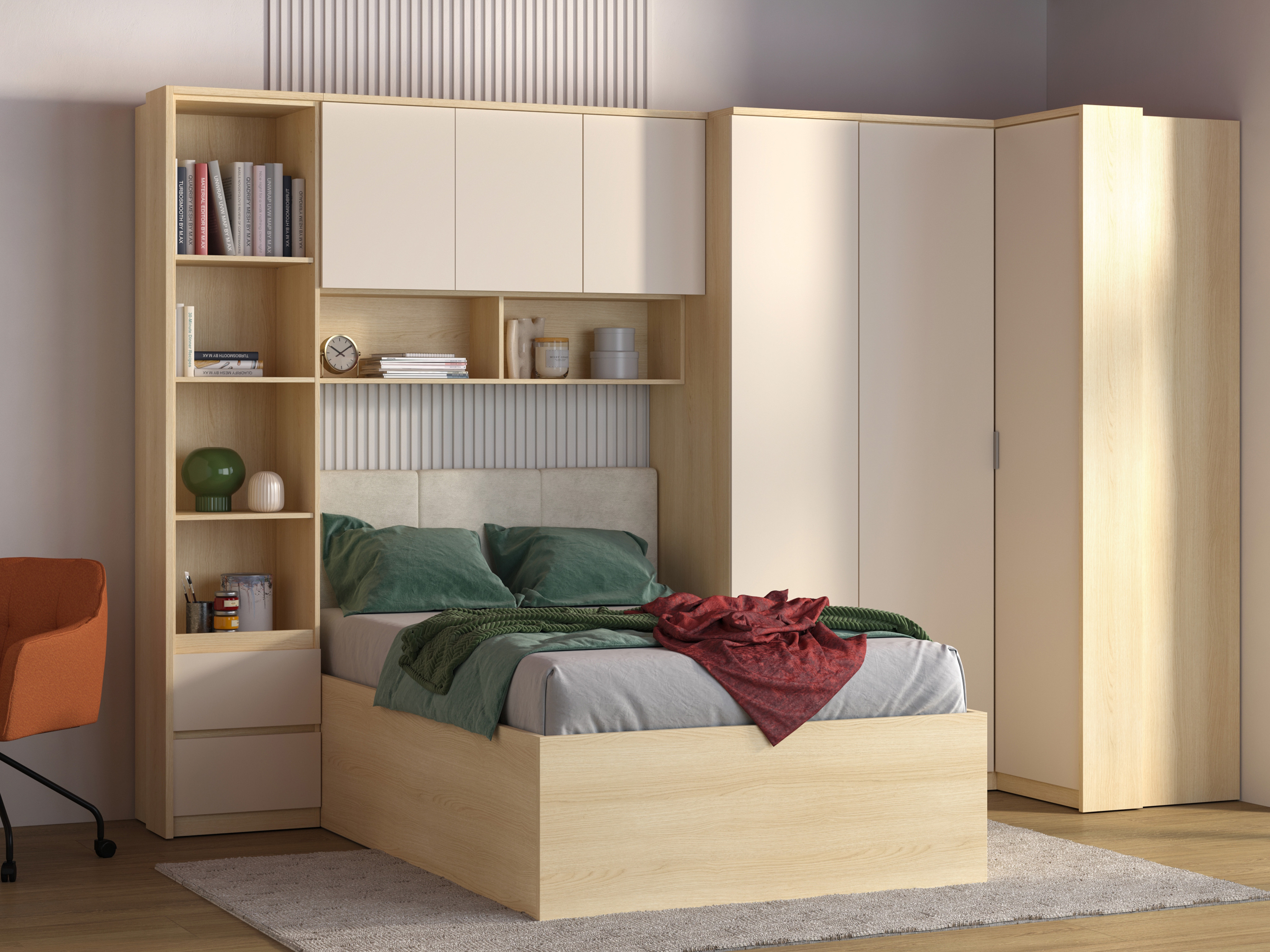 Conjuntos de muebles Nolcala 121 (Roble + Beige)