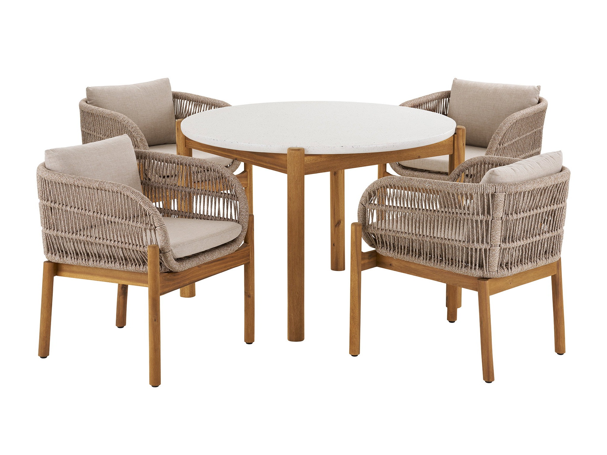 Conjunto de mesa y sillas Tivevai 108