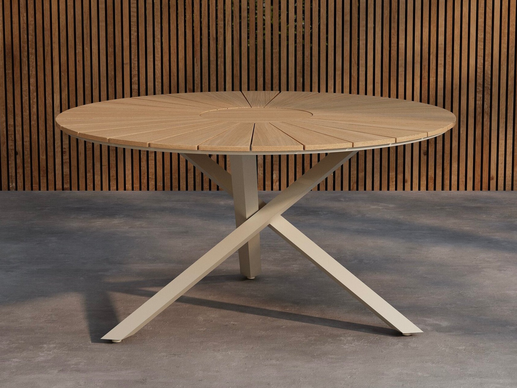 Mesa para exterior Dallas 5223 (Beige + Teca)