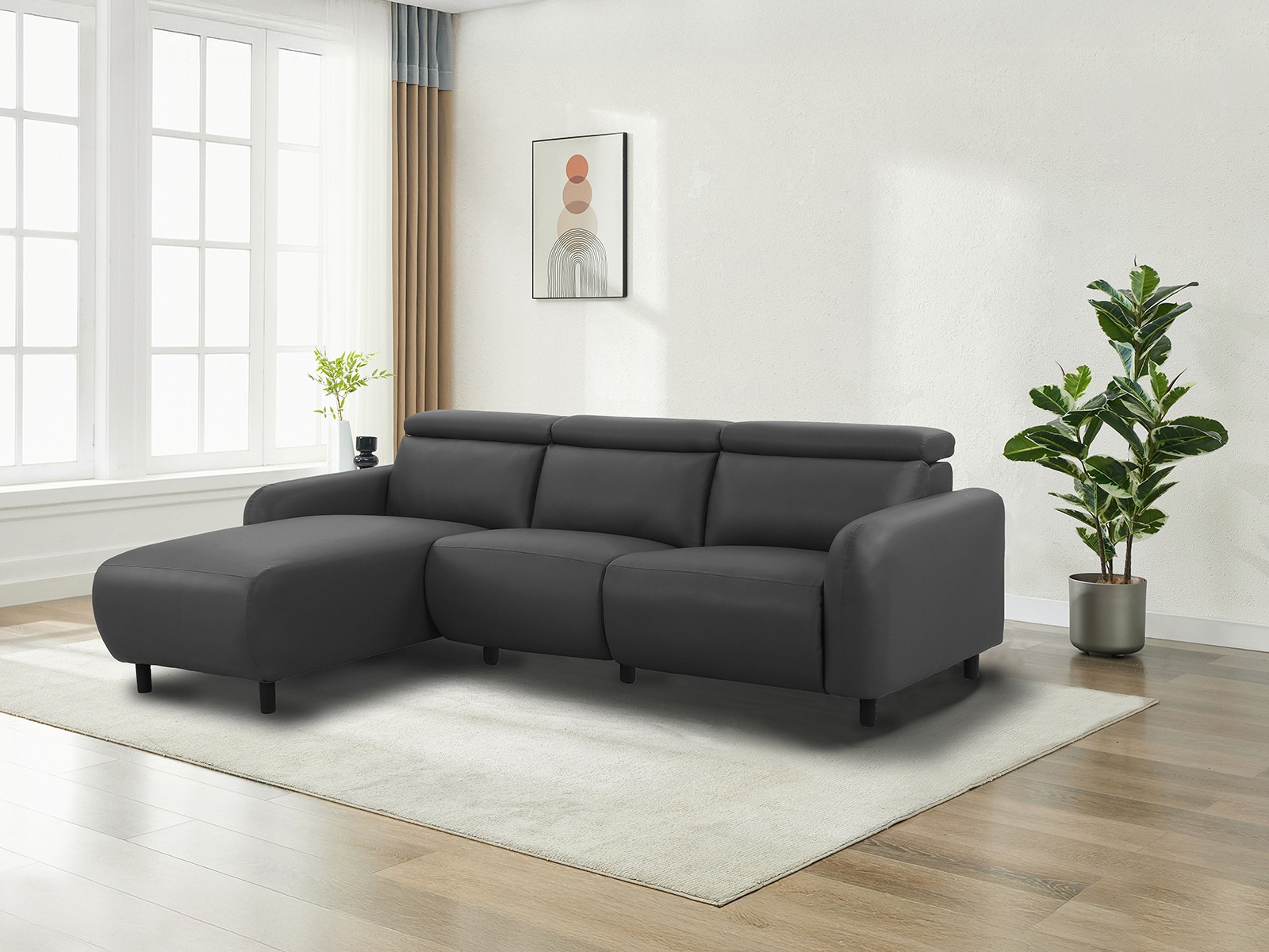 Sillón reclinable de ángulo suave Denton 1509 (Gris oscuro)
