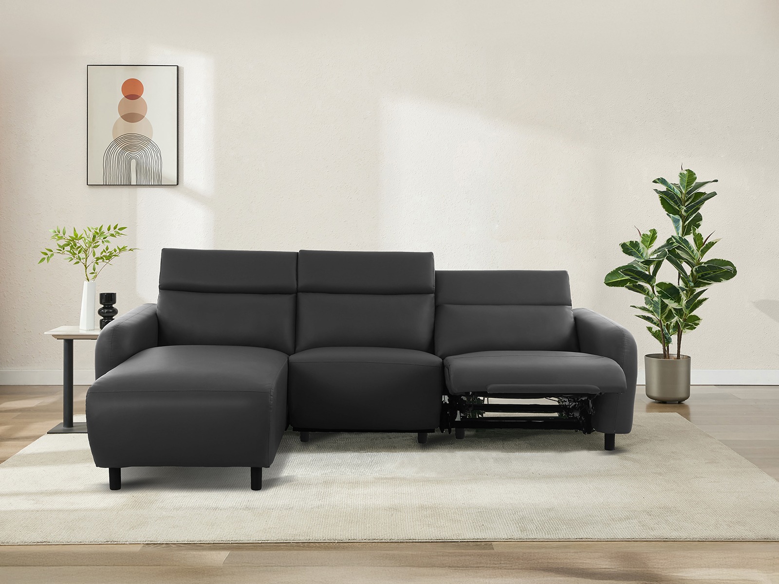 Sillón reclinable de ángulo suave Denton 1509 (Gris oscuro)
