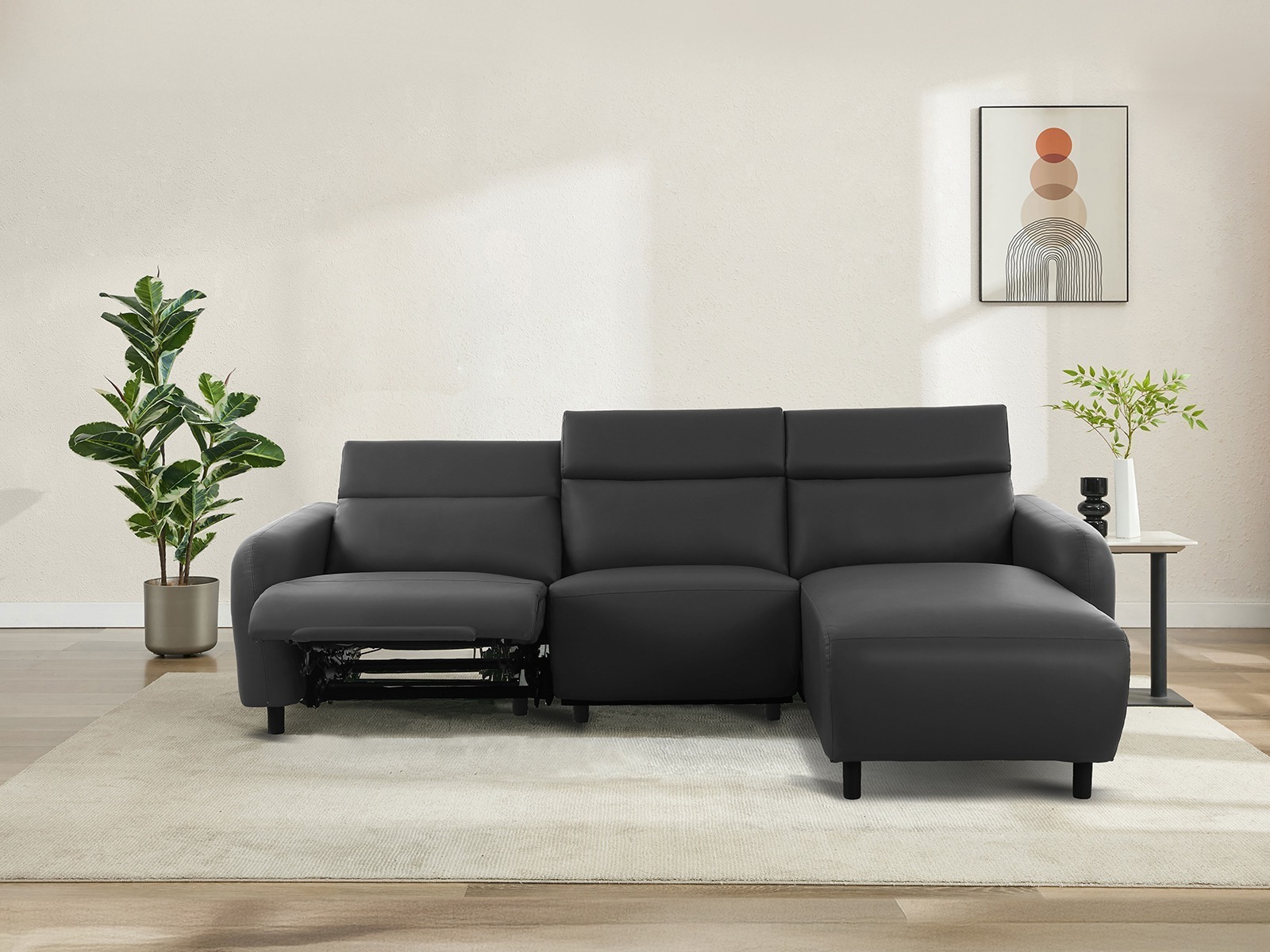 Sillón reclinable de ángulo suave Denton 1509 (Gris oscuro)
