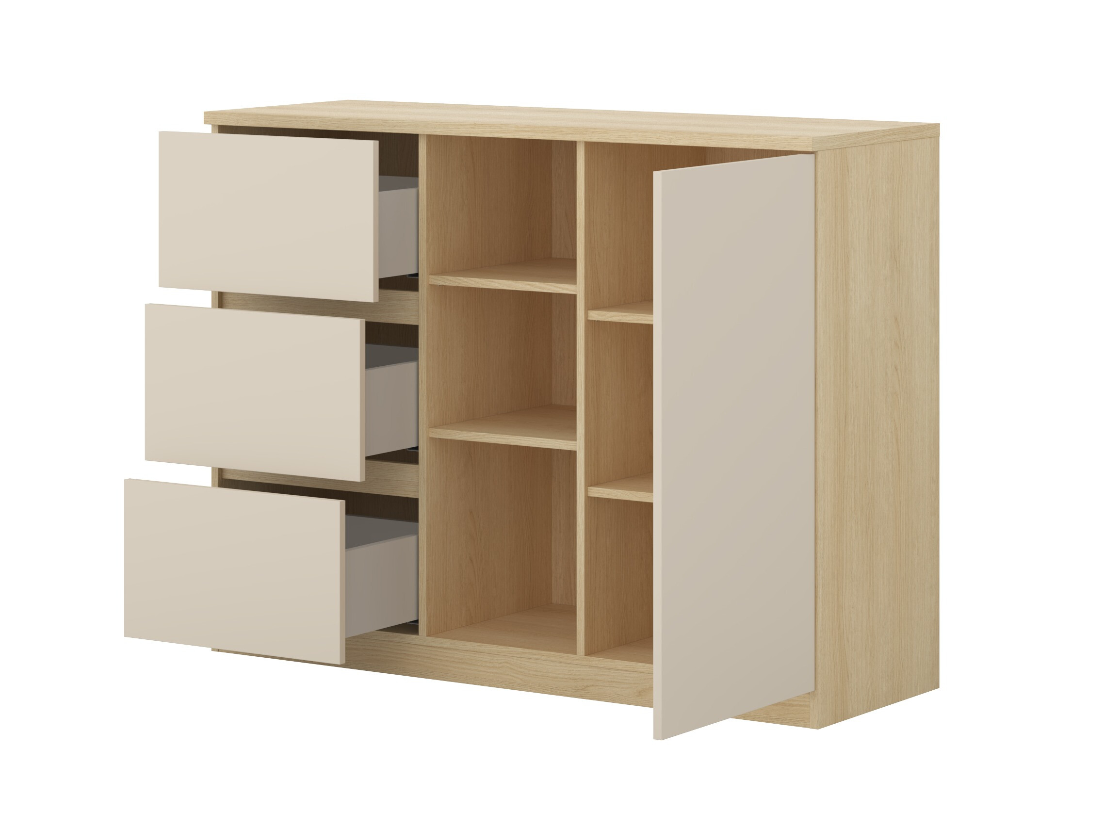 Conjuntos de muebles Nolcala 123 (Roble + Beige)