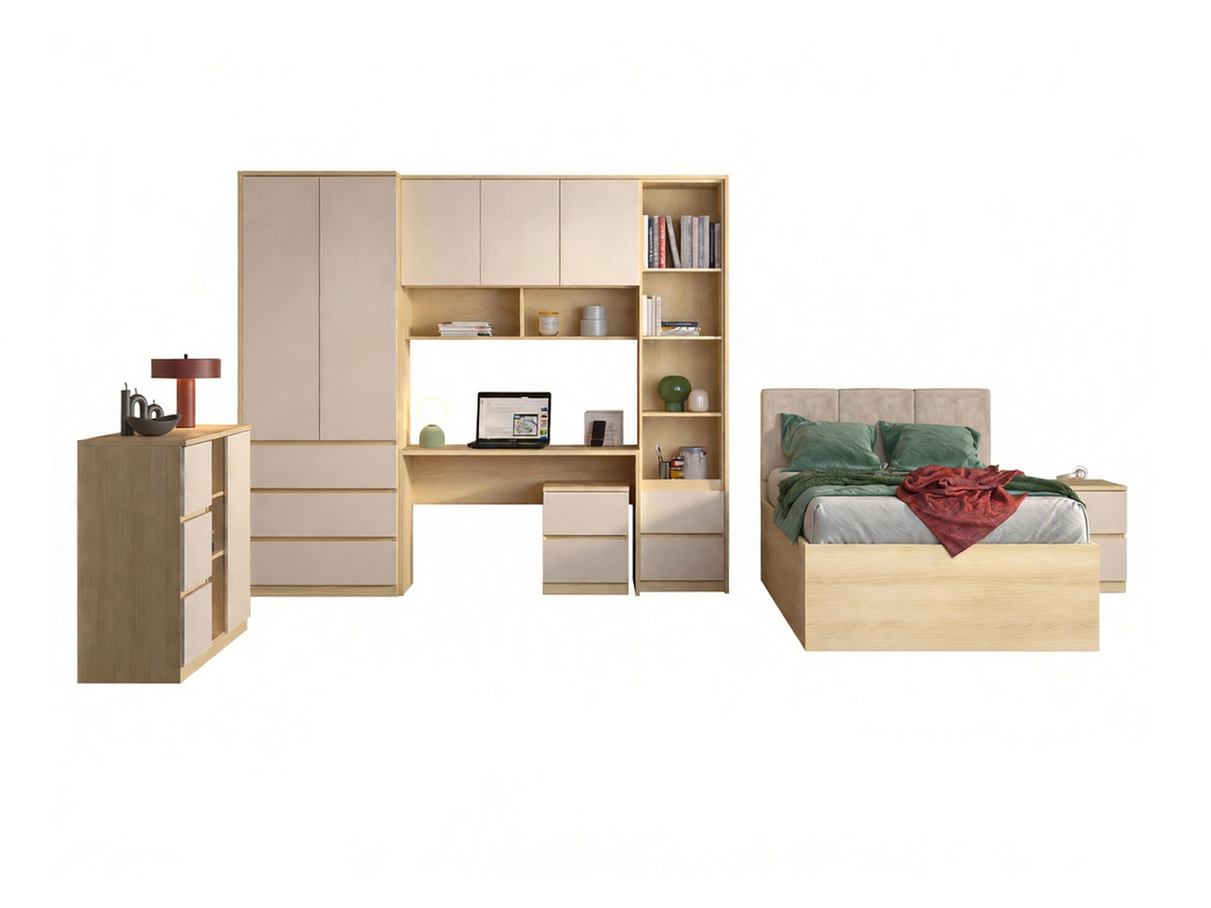 Conjuntos de muebles Nolcala 123 (Roble + Beige)