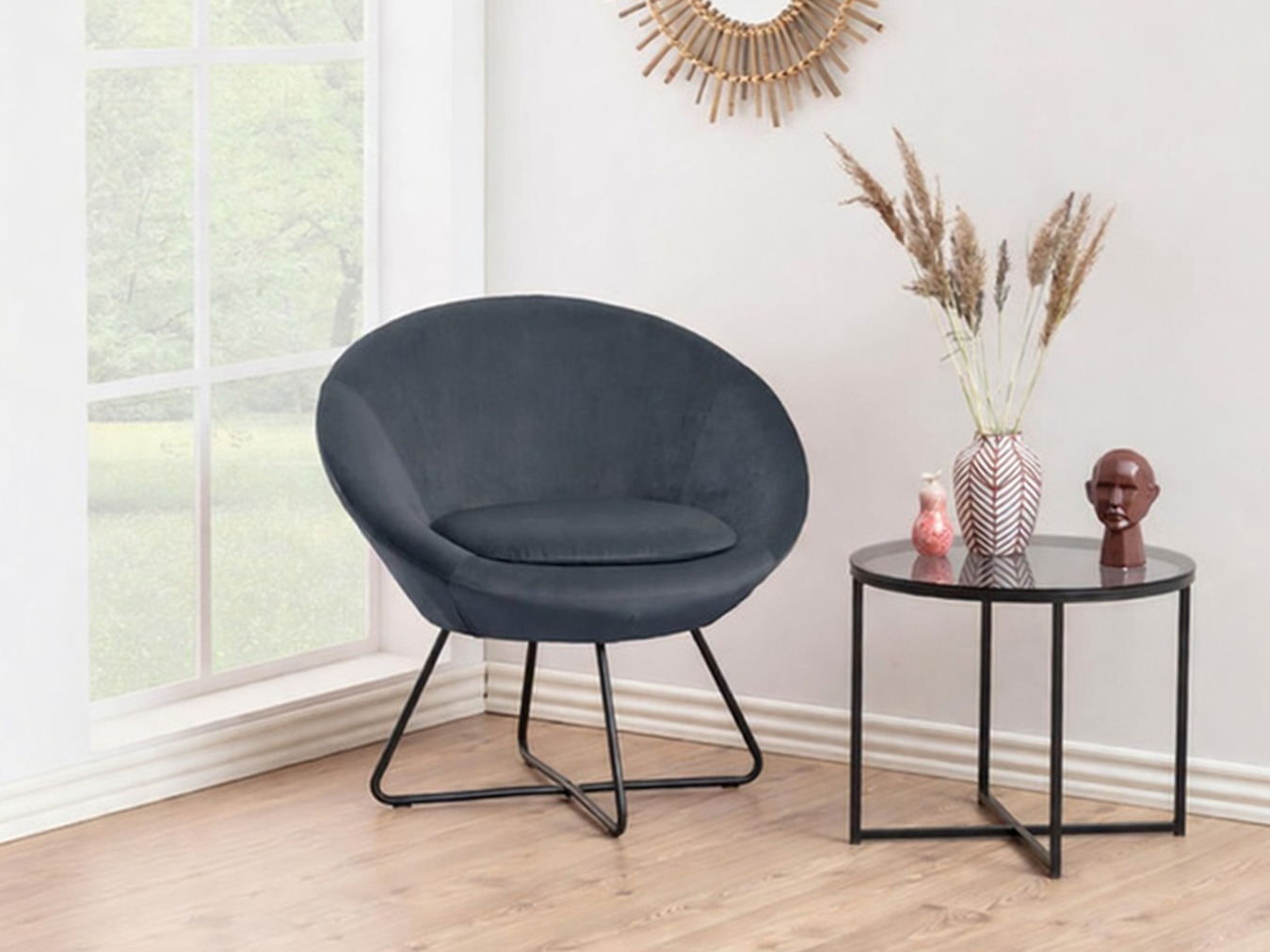 Sillón Norsica 245 (Gris oscuro + Negro)