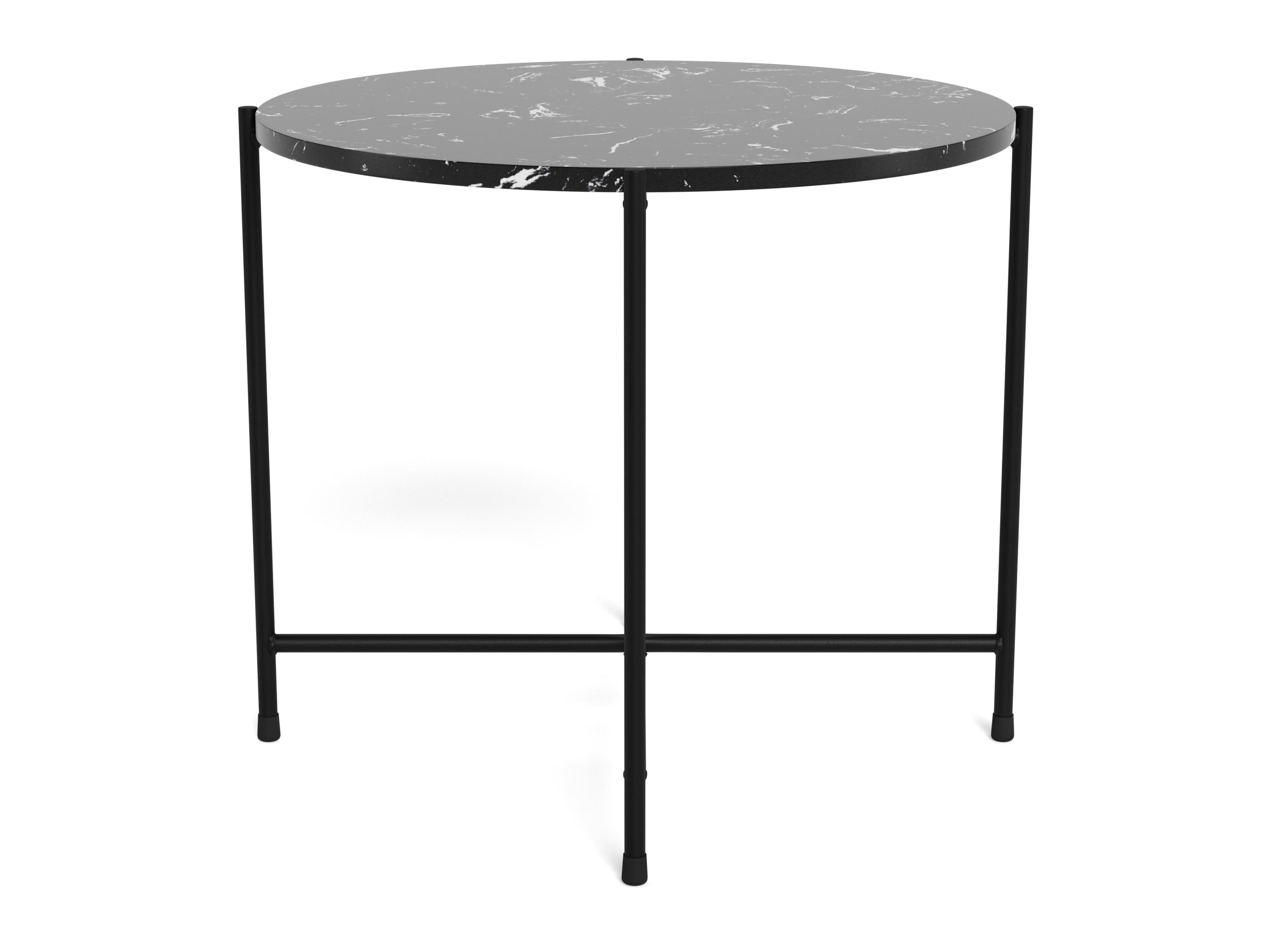 Mesa auxiliar Norsica 608 (Mármol negro + Negro)